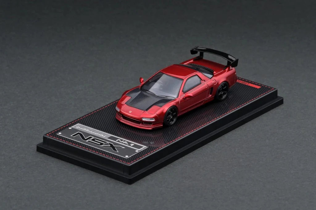 1:64 Scale Diecast Honda NSX NA1 Red Metallic Model Car - Collectible Toy for Car Enthusiasts & Display for Home, Office, or Gift