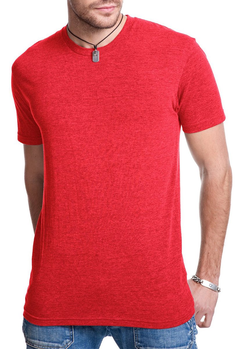 Premium Men's Tri-Blend Satin Label T-Shirt - Soft Comfort Fit Crewneck Tee for Casual Wear, Gym & Everyday Outfits