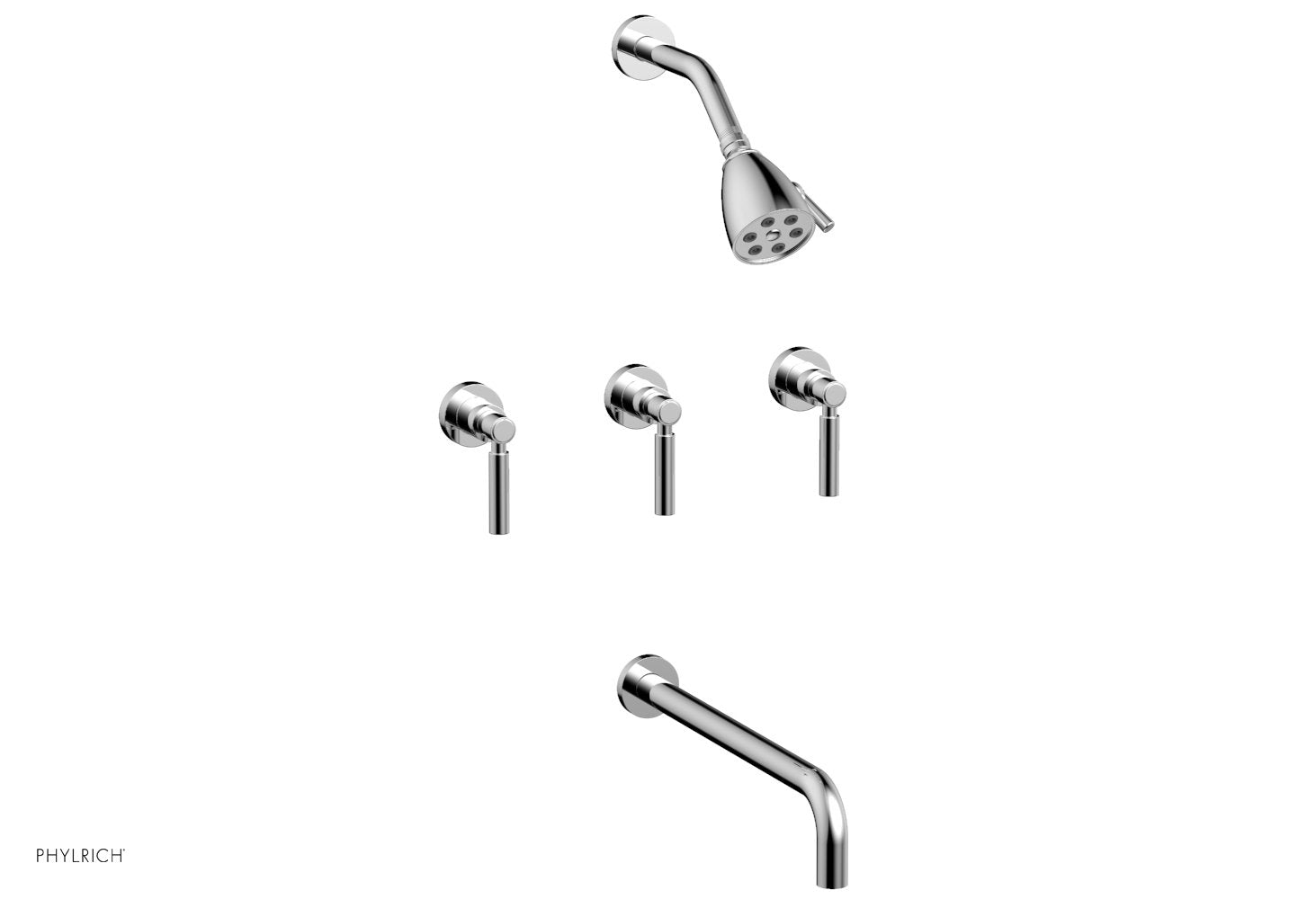 Premium 3-Handle Tub and Shower Faucet Set with 14
