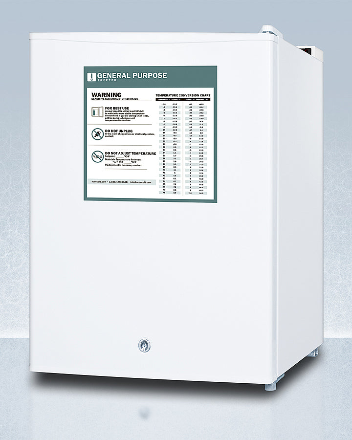 Accucold FS30LGP Compact All Freezer - 30L Energy Efficient Upright Freezer for Home, Office, or Garage - Perfect for Storing Frozen Foods, Ice Cream, and Meal Prep
