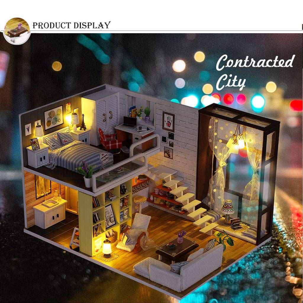 Ostpain Craft 3D Miniature DIY Dollhouse Furniture Set - Wooden Simulation Home Decor for Room Display, Gift & Collectibles | Perfect for Dollhouse Enthusiasts, Home Decoration & Creative DIY Projects