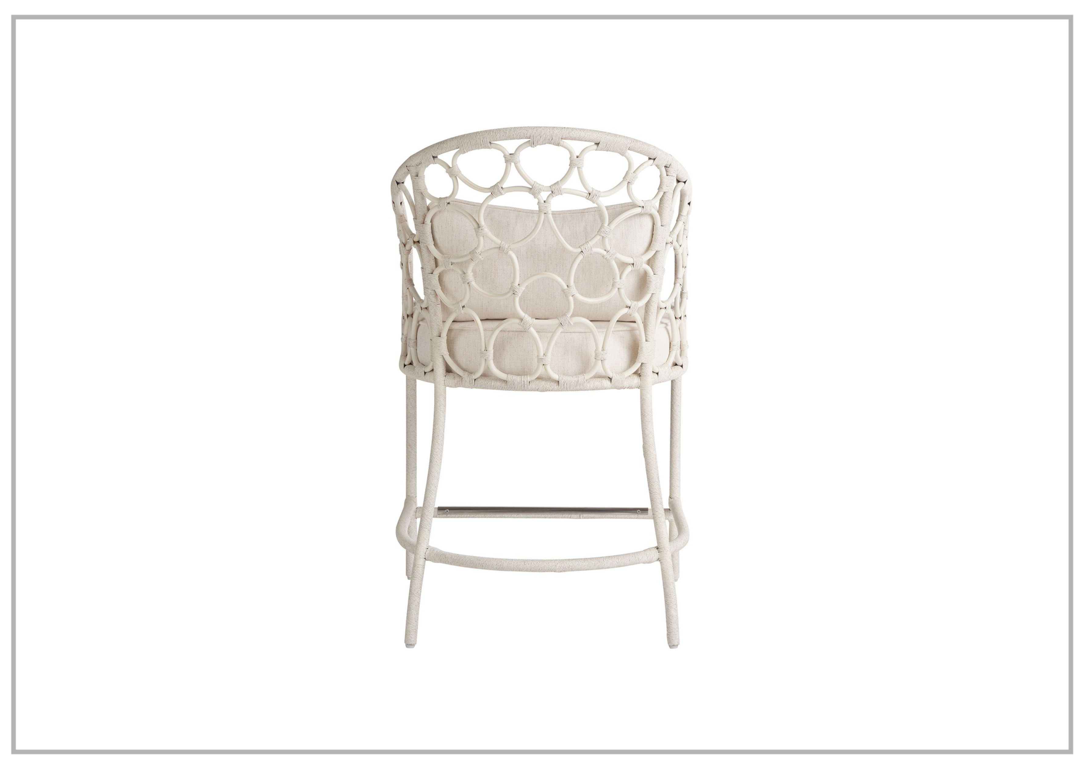 Universal Rattan Counter Stool - Pebble Weave Rectangular Bar Chair for Kitchen Island, Breakfast Nook & Outdoor Patio Seating