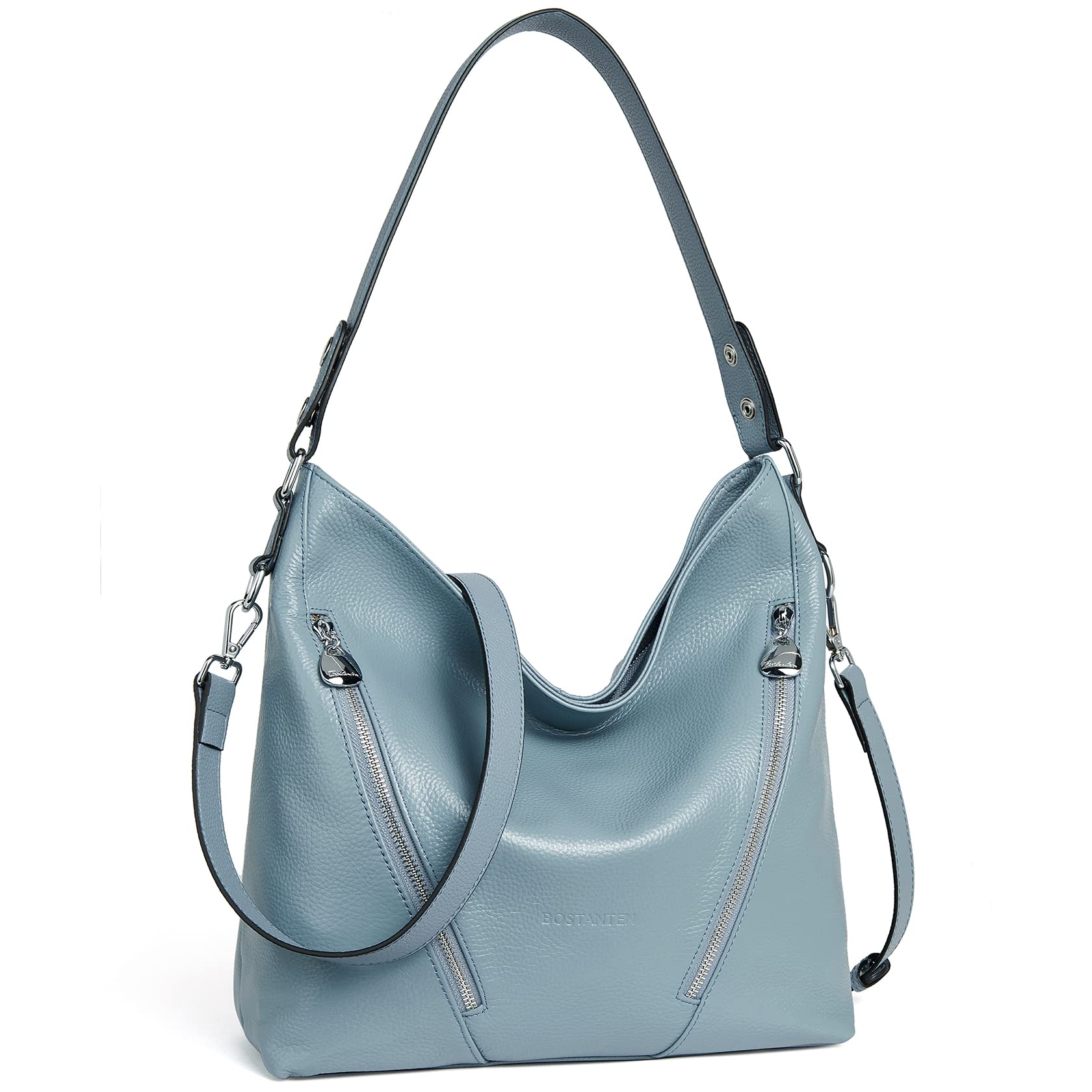 BOSTANTEN Genuine Leather Hobo Bag for Women - Stylish Designer Handbag & Shoulder Purse - Perfect for Work, Travel, and Everyday Use