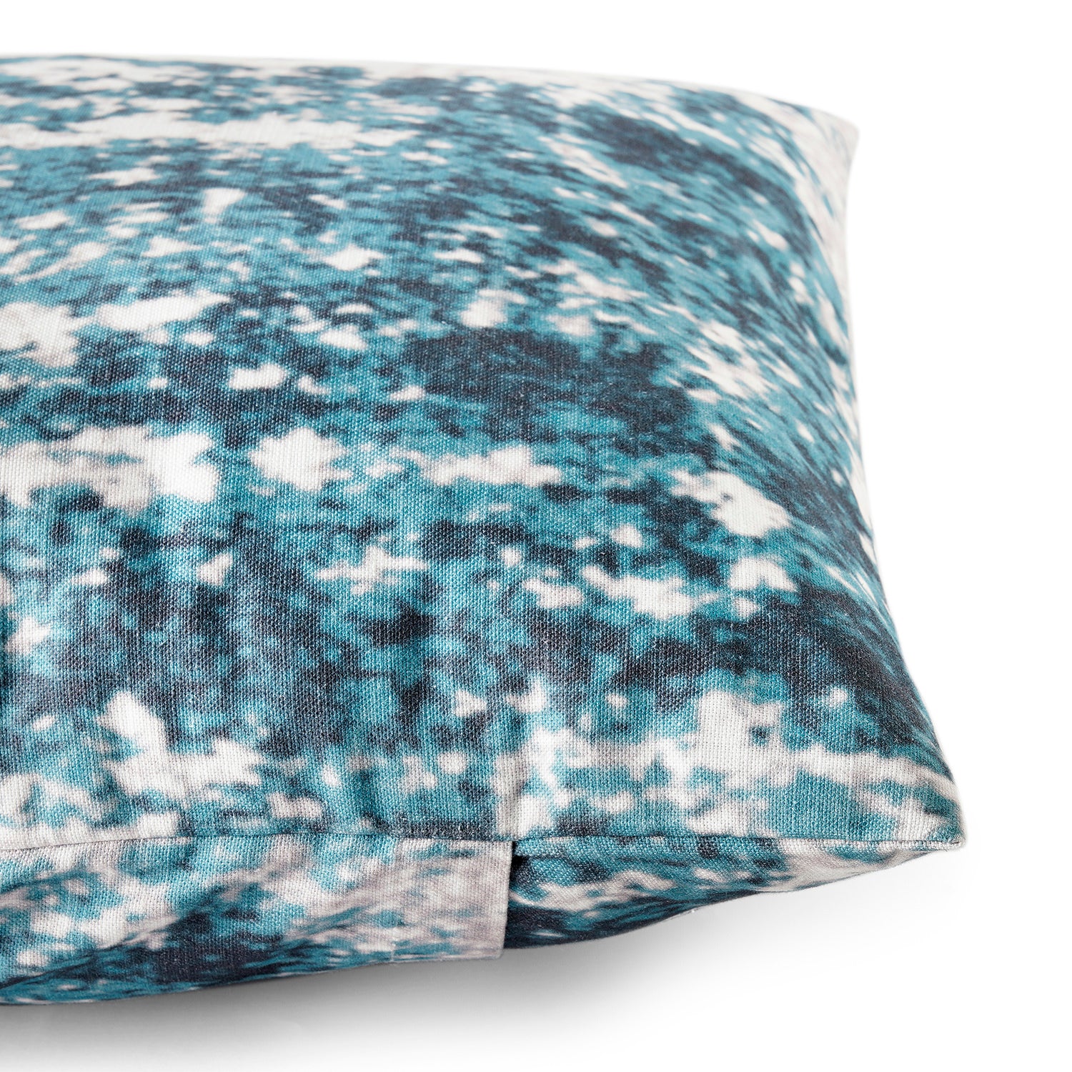 Ocean Blue Abstract Textured Printed Cotton Cushion Covers Set of 2 - Soft Decorative Throw Pillow Covers for Sofa, Bed, Living Room & Home Decor