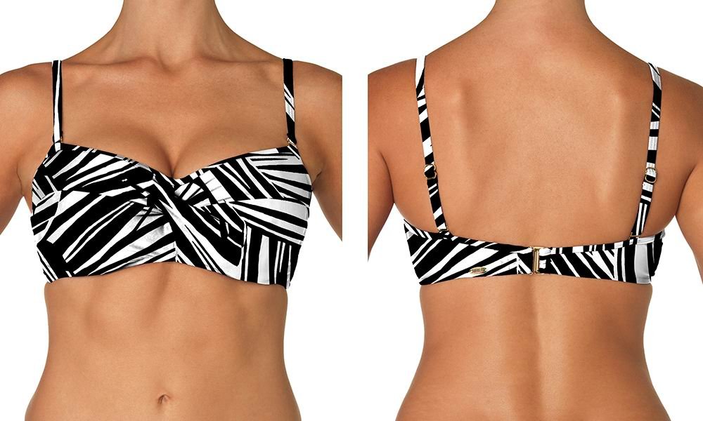 Sunsets Women's River Bend Underwire Bandeau Bikini Top - D Cup & 34DD Size - Comfortable Swimwear for Beach, Pool & Summer Vacations