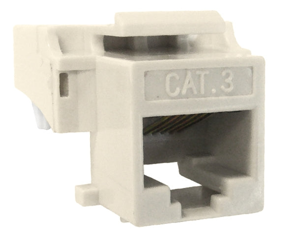 CAT3 Keystone Jack - H Style RJ11 Telco Jack in Black | High-Speed Internet & Telephone Connection for Home & Office Networking