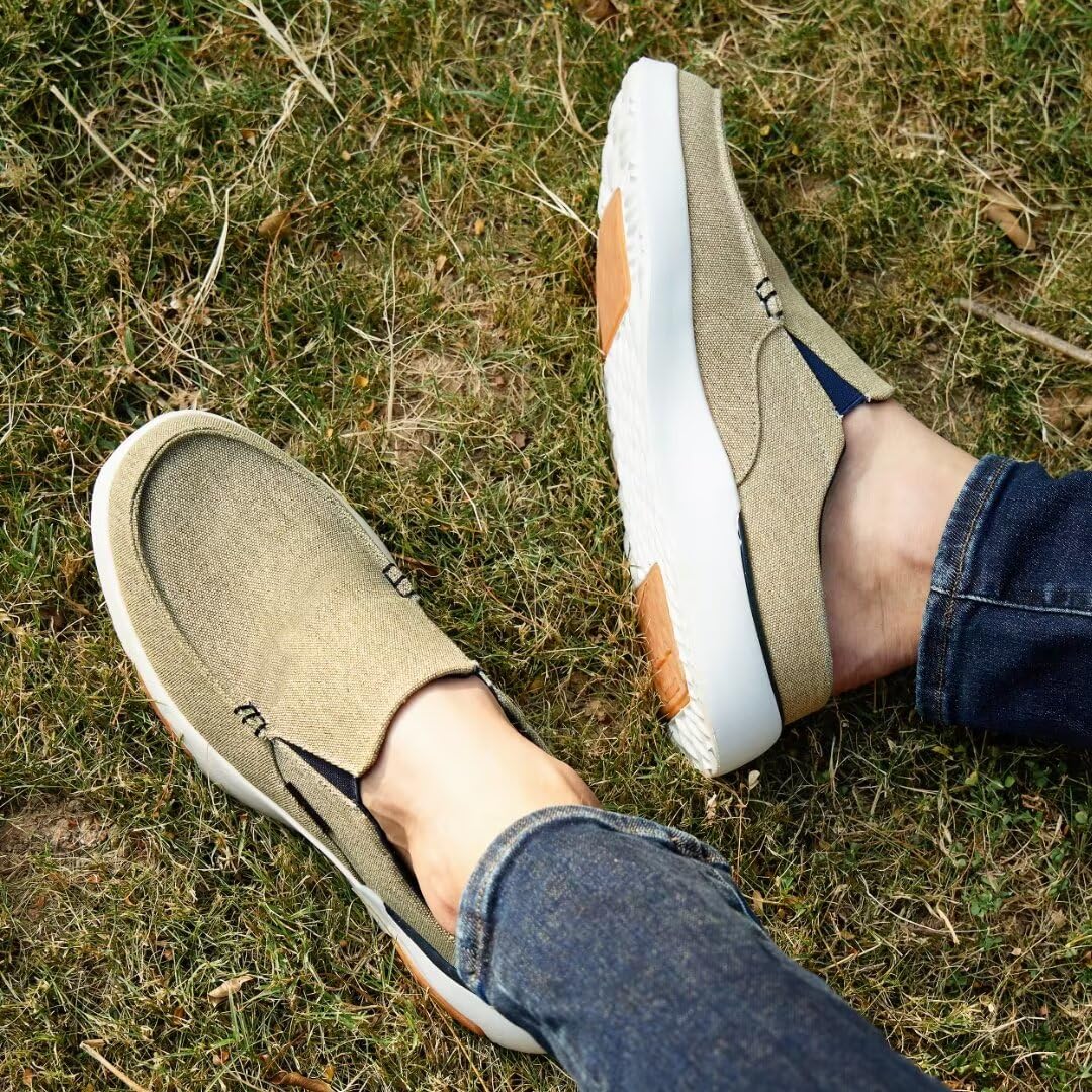 OrthoComfoot Men's Orthopedic Slip-On Loafers - Arch Support Walking Shoes for Plantar Fasciitis & Flat Feet Relief - Comfortable Orthotic Casual Shoes for Foot & Heel Pain | Ideal for Work, Travel & Daily Comfort Wear