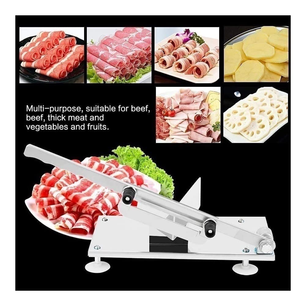 Multifunctional Table Food Cutter & Slicer - Manual Household Cutting Machine for Frozen Meat, Fruits & Vegetables | Perfect for Kitchen Prep, Camping & Meal Prepping