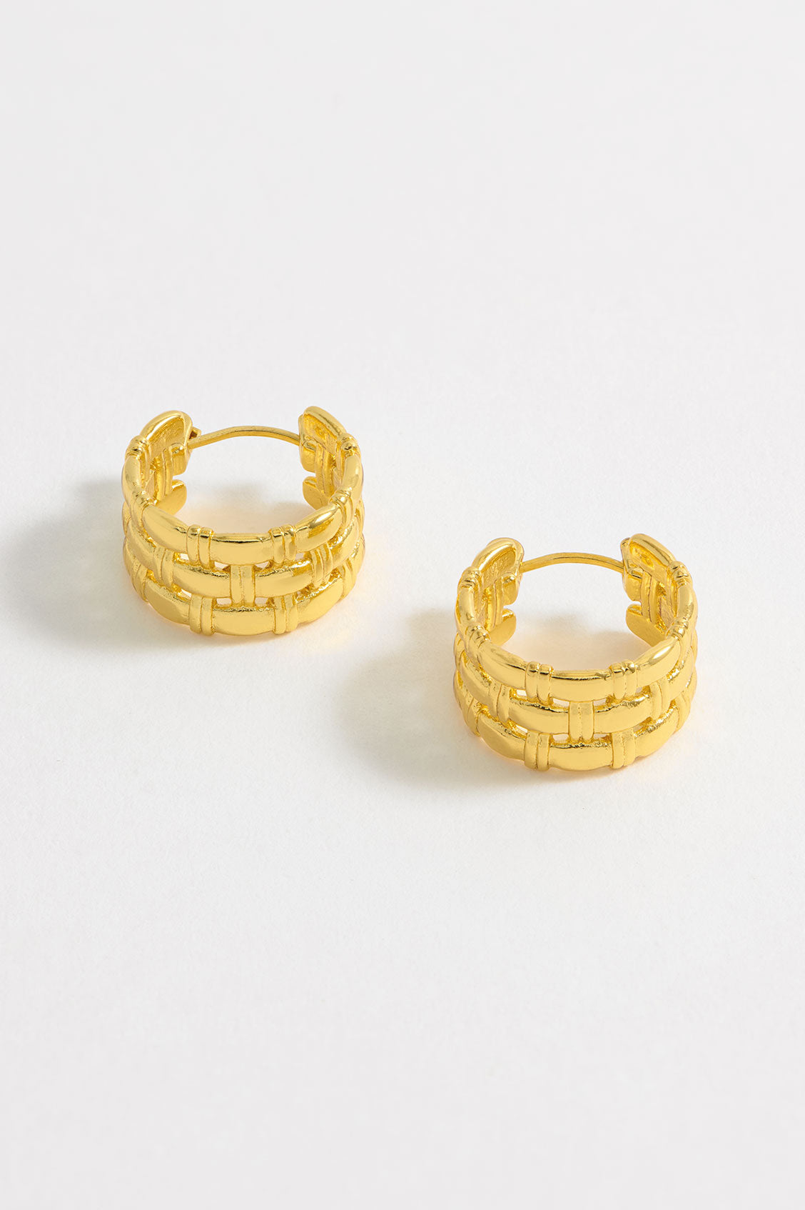 Chunky Woven Hoop Earrings for Women - Trendy Boho Statement Jewelry - Perfect for Parties, Weddings & Everyday Wear