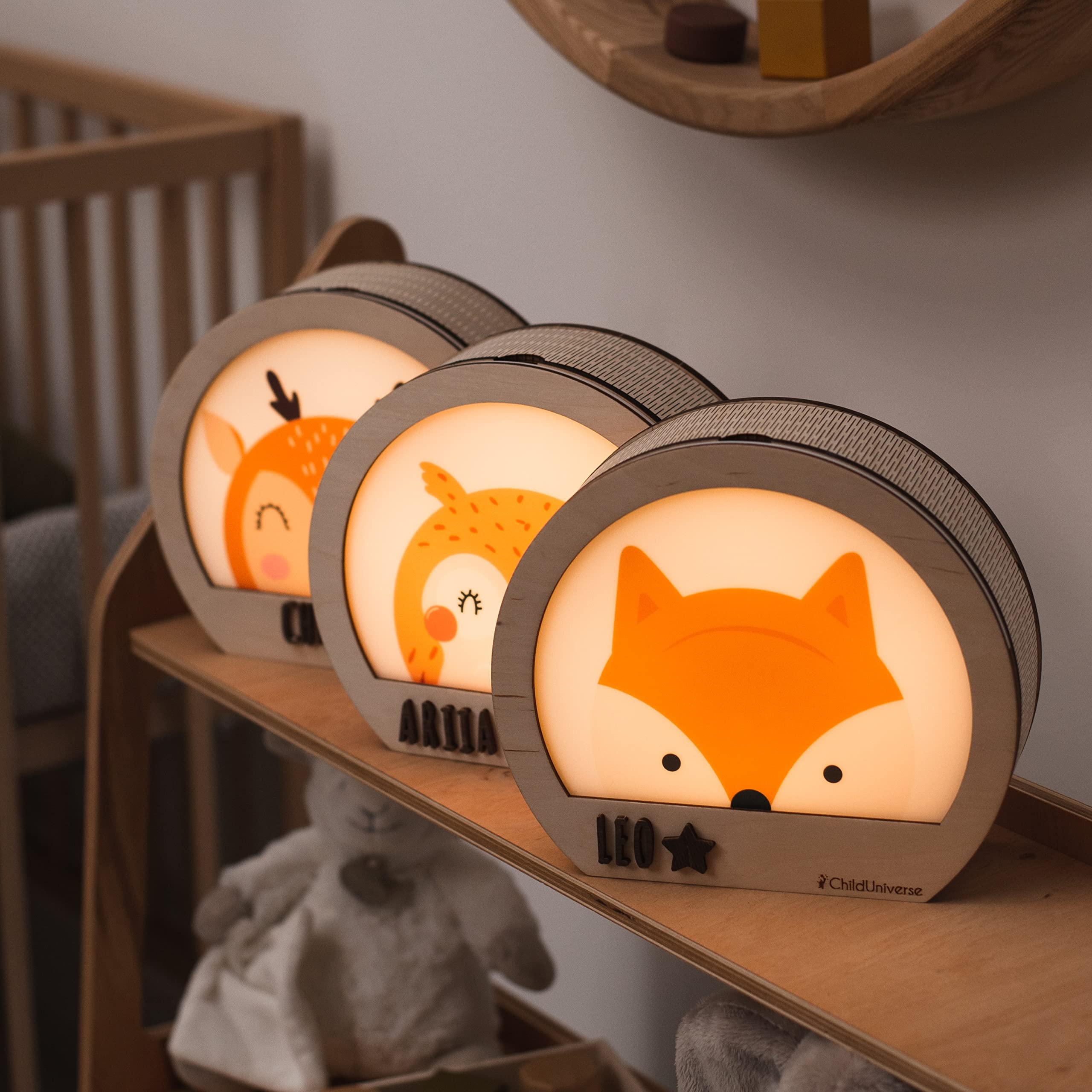 Personalized Fox Night Light for Kids - Nursery Lamp, Baby Boy Room Decor, Unique Birthday Gift for Nephew - Perfect for Bedtime, Nursery Lighting & Children's Room Decoration