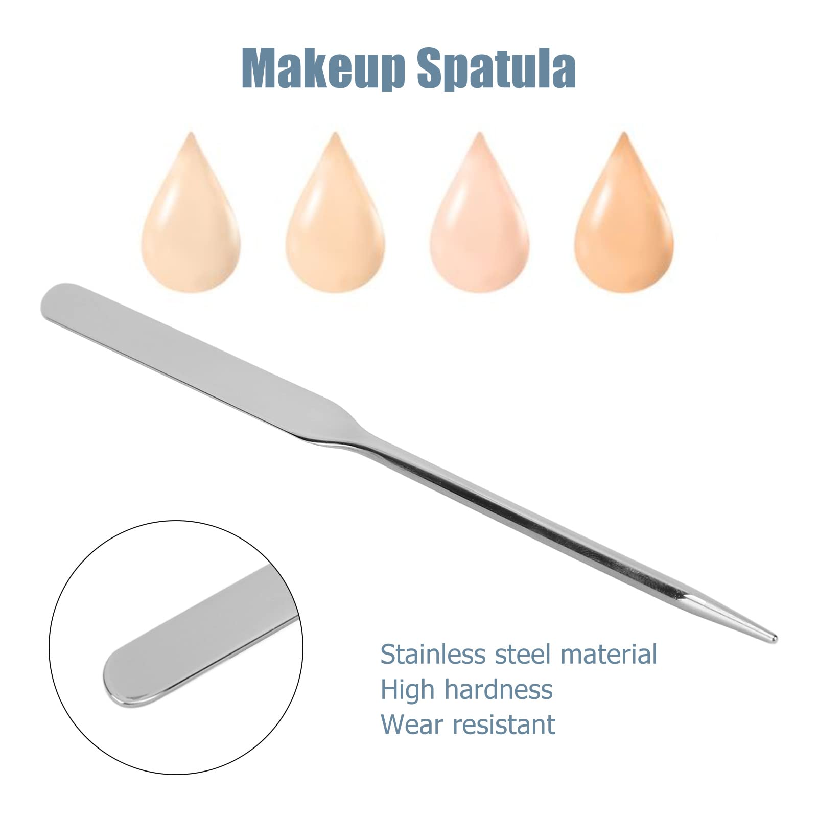 Ergonomic Stainless Steel Makeup Spatula - Safe Cosmetic Stirring Tool for Foundation, Creams & Skincare | Perfect for Salon, Spa & Home Beauty Routines