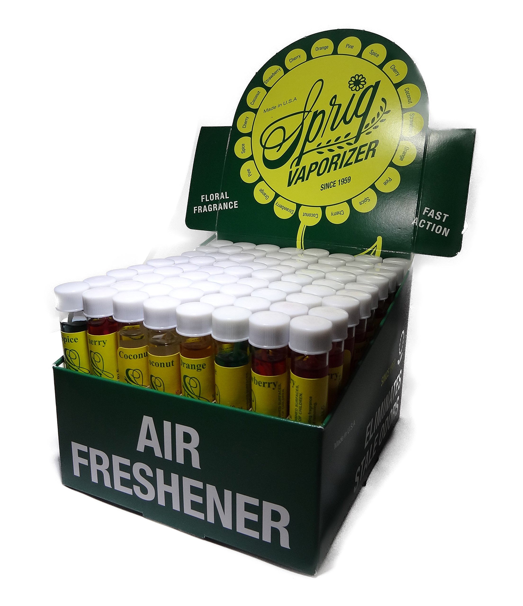 Sprig Vaporizer Air Freshener 72 Pack - All Spice Scented Car Air Fresheners for Home & Office | Long-Lasting Fragrance for Cars, Closets, Bathrooms & Small Spaces