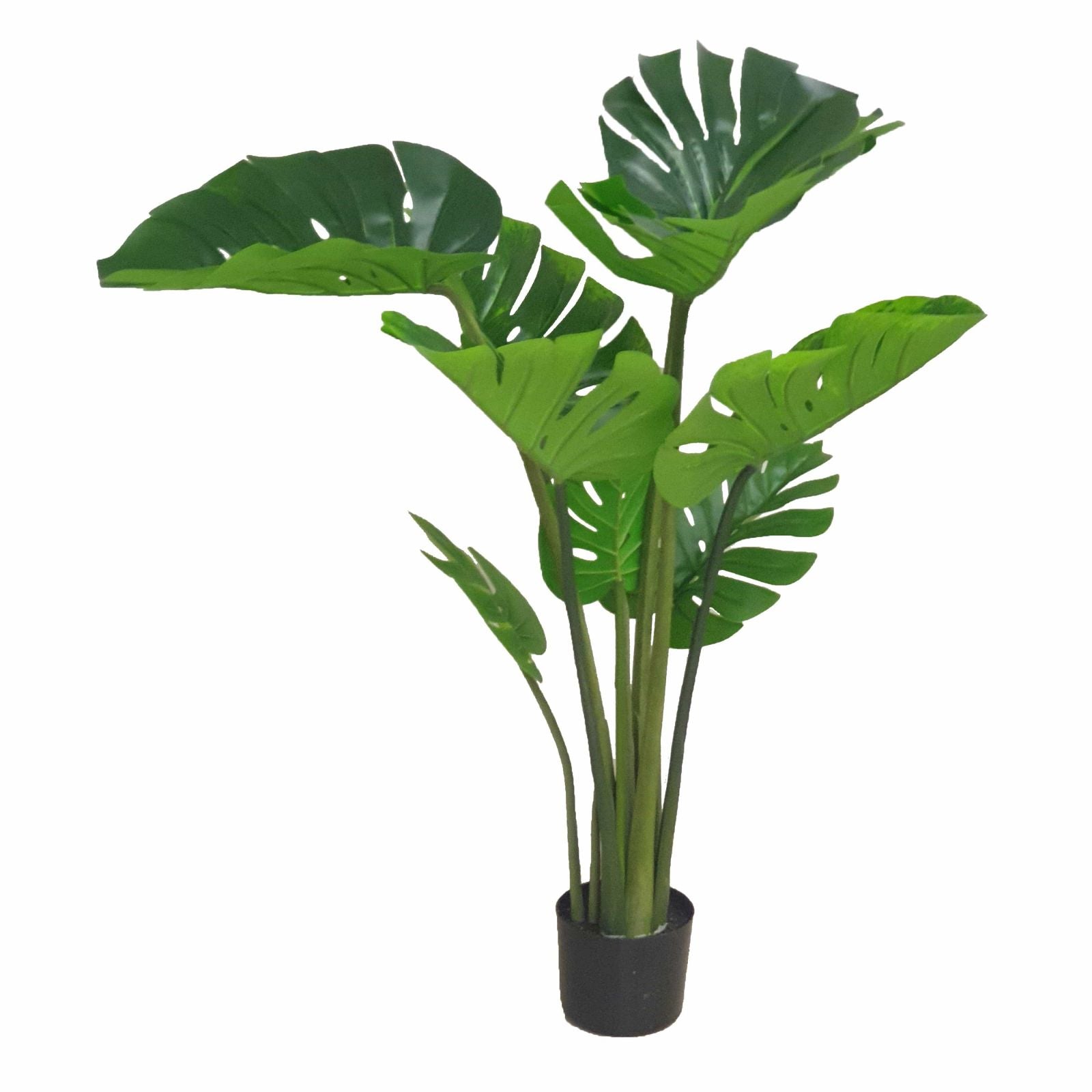 120cm Realistic Monstera Palm Artificial Plant by Criterion - Perfect for Home Office Decor, Living Room Greenery & Indoor Jungle Theme
