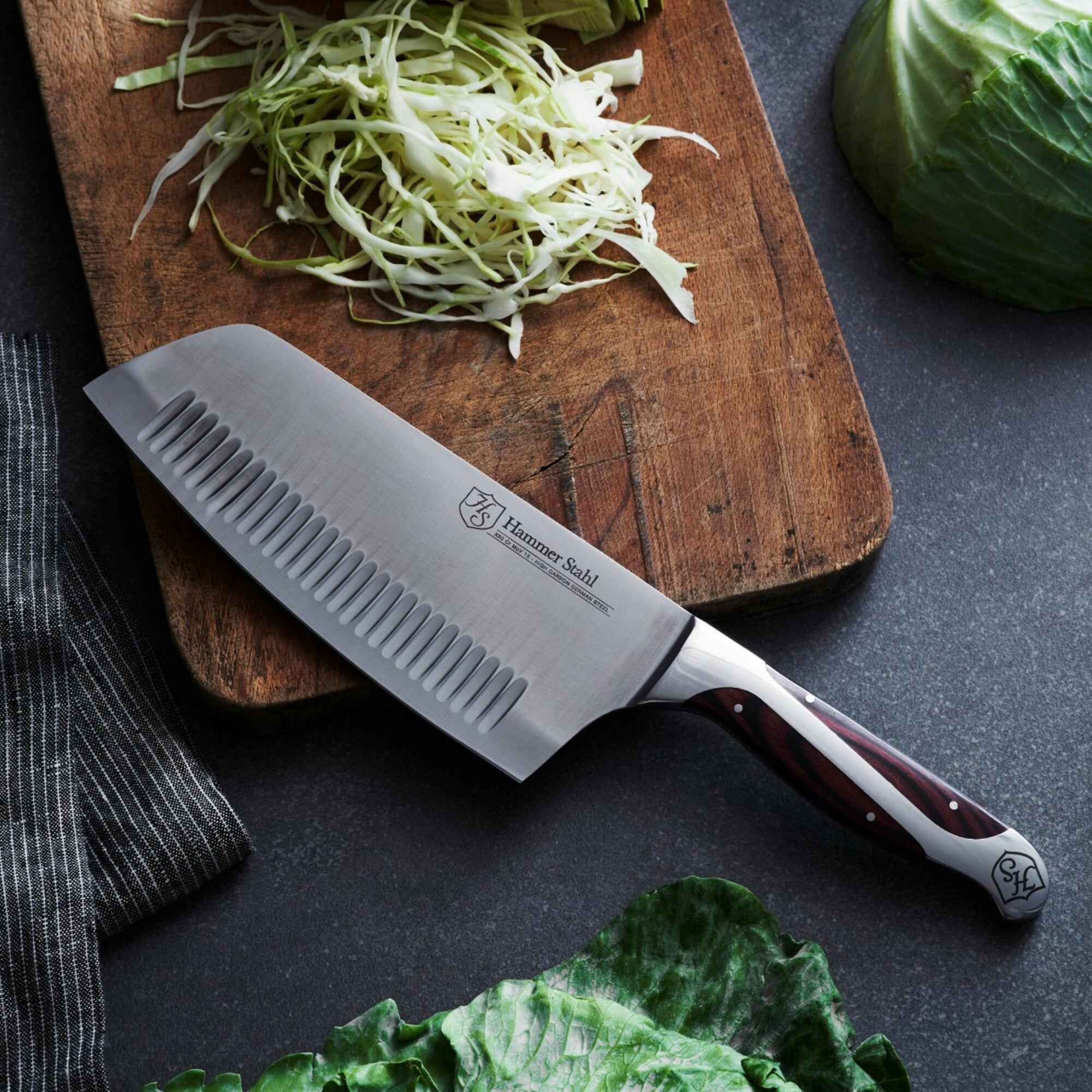 Hammer Stahl 7-Inch Professional Vegetable Cleaver Knife - High Carbon Stainless Steel Kitchen Chef Knife for Chopping, Slicing, and Dicing - Perfect for Home Cooks and Professional Chefs
