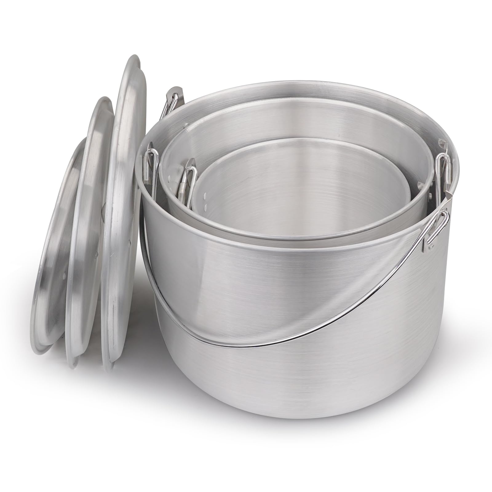 **AceCamp® Aluminum Camping Pot with Lid & Handle – Lightweight Cooking Pot for Gas Stoves, Grills & Campfires – Perfect for Backpacking, Hiking & Outdoor Adventures**