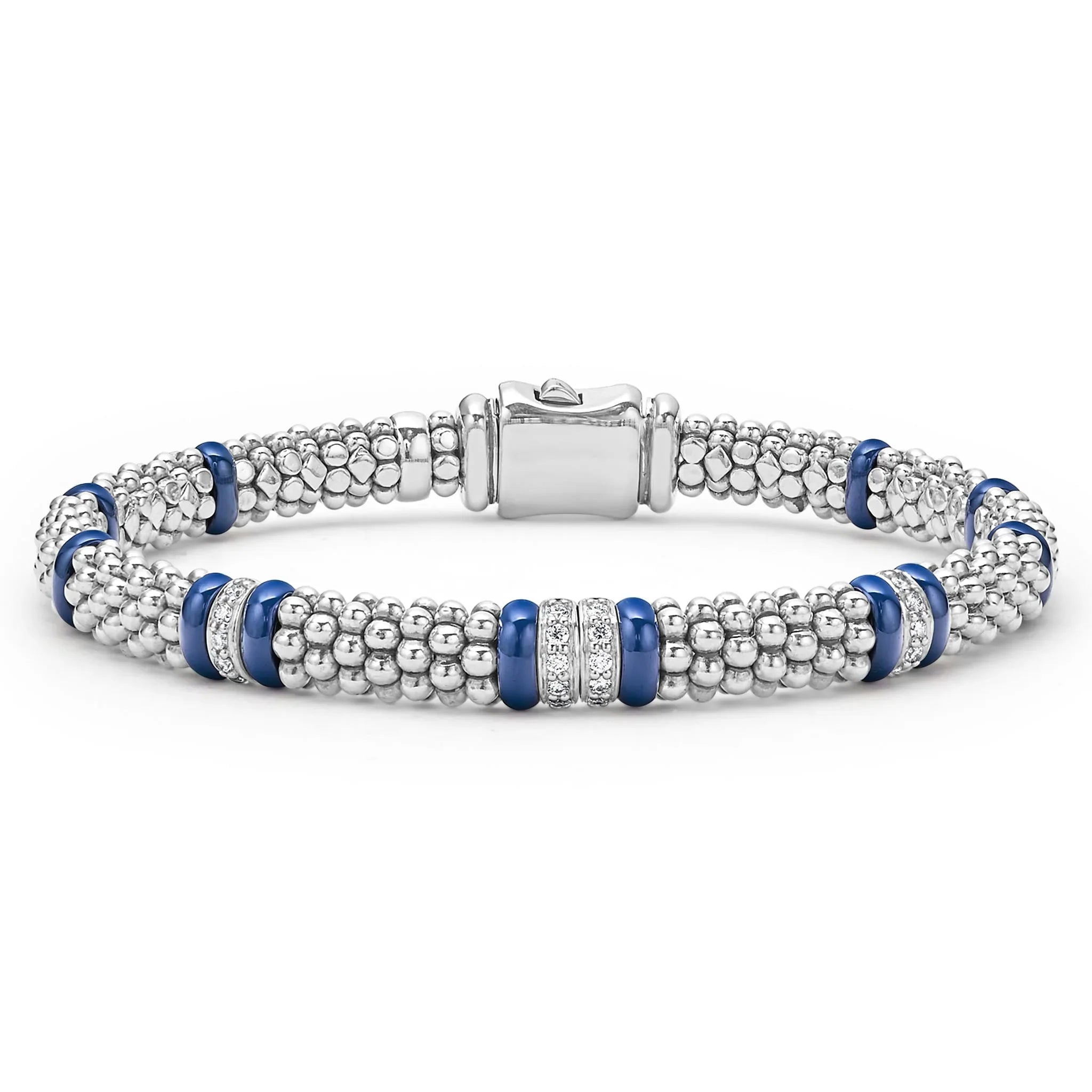 4-Station Diamond Caviar Bracelet for Women | 6mm Round Cut Sparkling Tennis Bracelet | Perfect for Weddings, Parties & Special Occasions