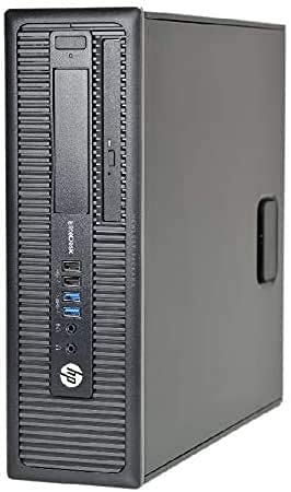 Renewed HP EliteDesk 800 G1 SFF Desktop PC - Intel Quad Core i5-4570, 8GB RAM, 240GB SSD, WiFi, Windows 10 Pro - Dual Monitor Support (HDMI + VGA) for Home Office & Business Computing