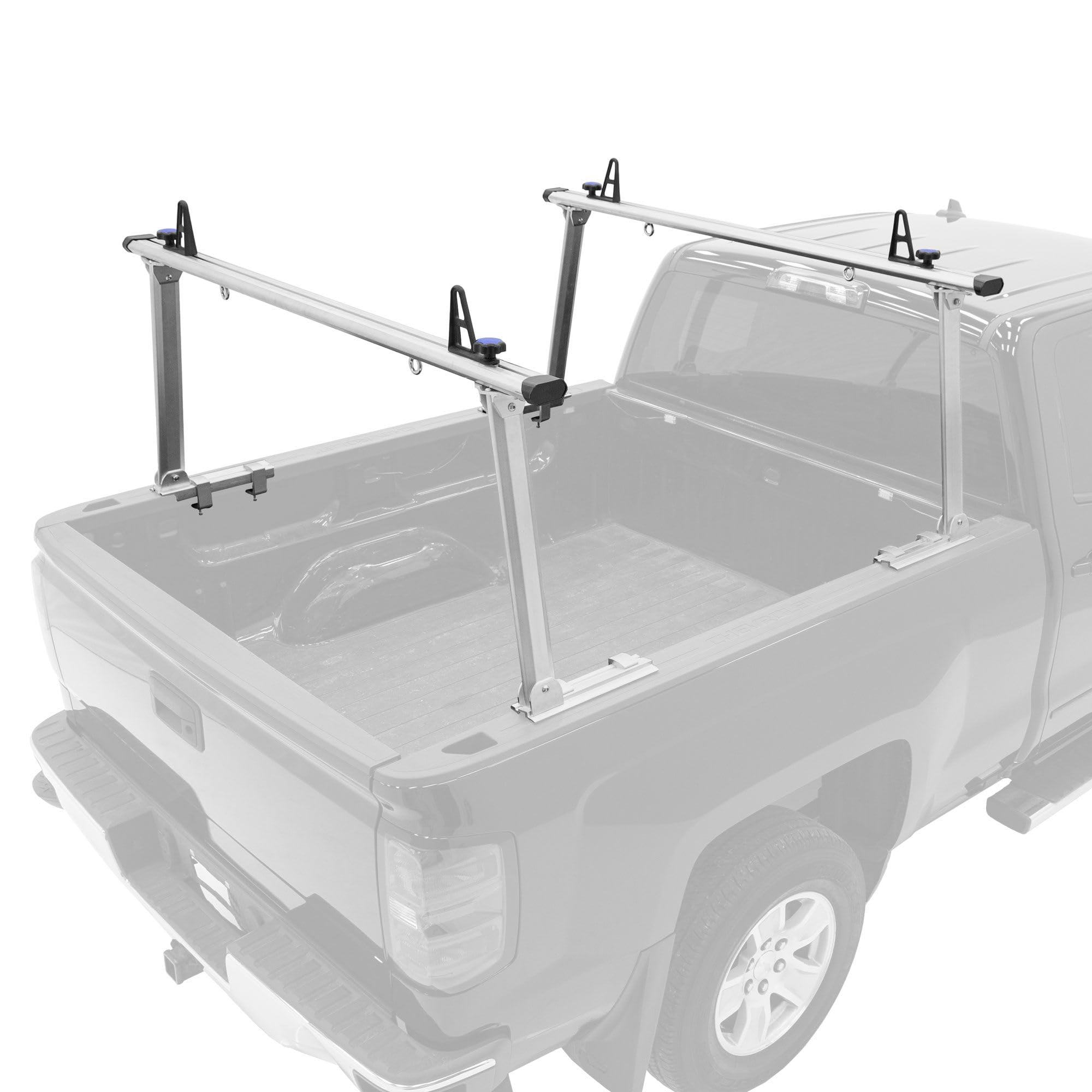 ATR-Rack-V2 Aluminum Universal Truck Ladder Rack - 800 lb Capacity Heavy Duty - No Drill C-Clamp Installation - Built-in Tie-Down for Lumber, Kayaks, Canoes - Perfect for Construction, Camping & Outdoor Adventures