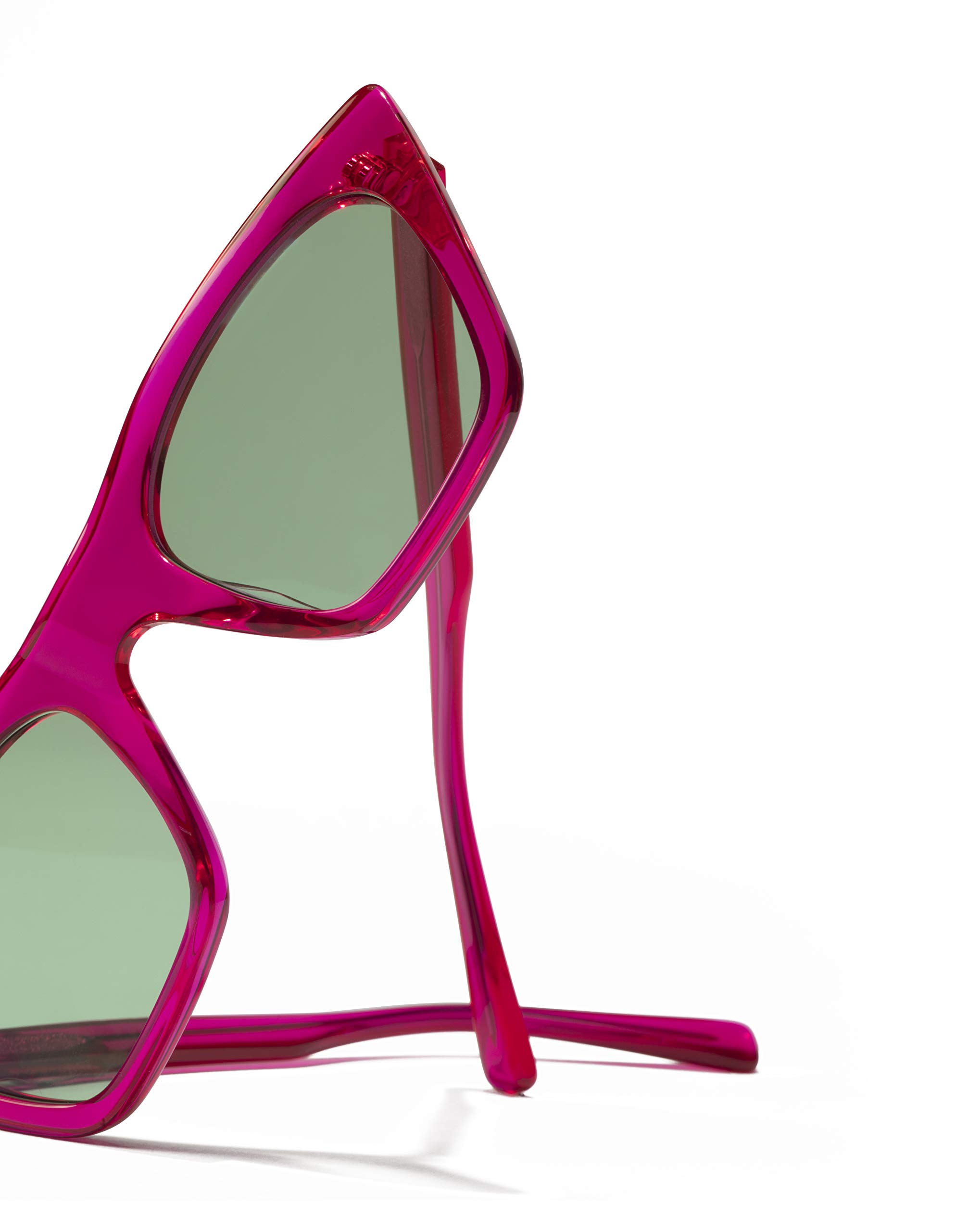 HAWKERS Women's Hypnose Sunglasses - Fuchsia & Green Lens - Stylish UV Protection for Outdoor Activities, Beach, and Driving