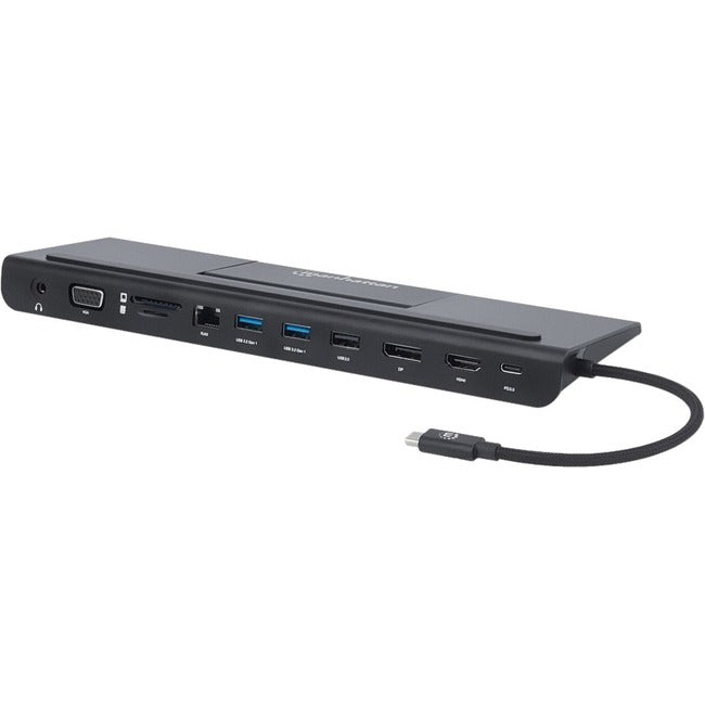 11-in-1 Triple Monitor Docking Station for Laptop - USB C Hub with 4K HDMI, DisplayPort, Ethernet, USB 3.0 - Perfect for Home Office, Gaming & Multi-Task Workspaces