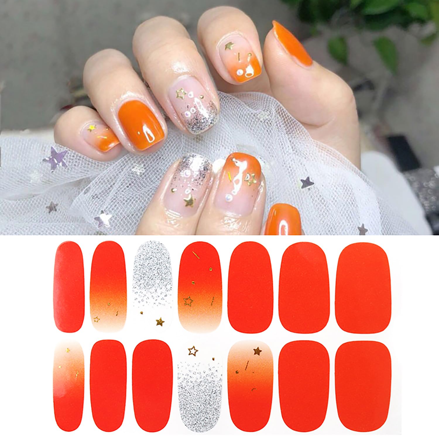 6 Sheets Christmas Nail Polish Strips - Self Adhesive Nail Wraps for Women | Holiday Nail Art Stickers with Nail File | Perfect for Party, Gift & Festive Manicure