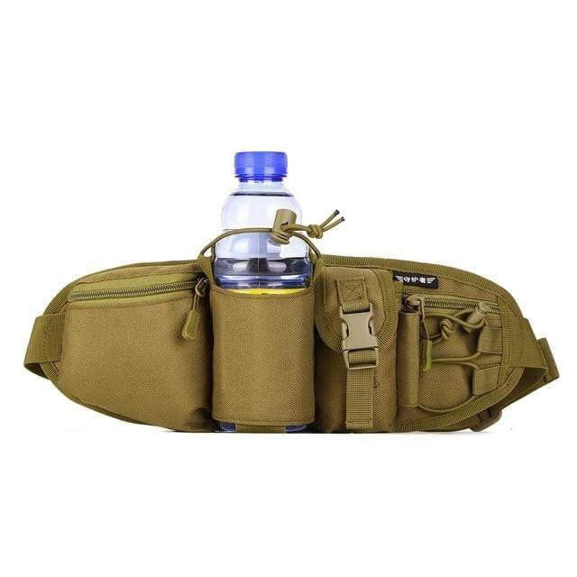 Tactical Waist Pack with Water Bottle Pouch - Durable Outdoor Belt Bag for Camping, Hiking & Hunting - Perfect for Adventure Gear Storage & Hands-Free Convenience