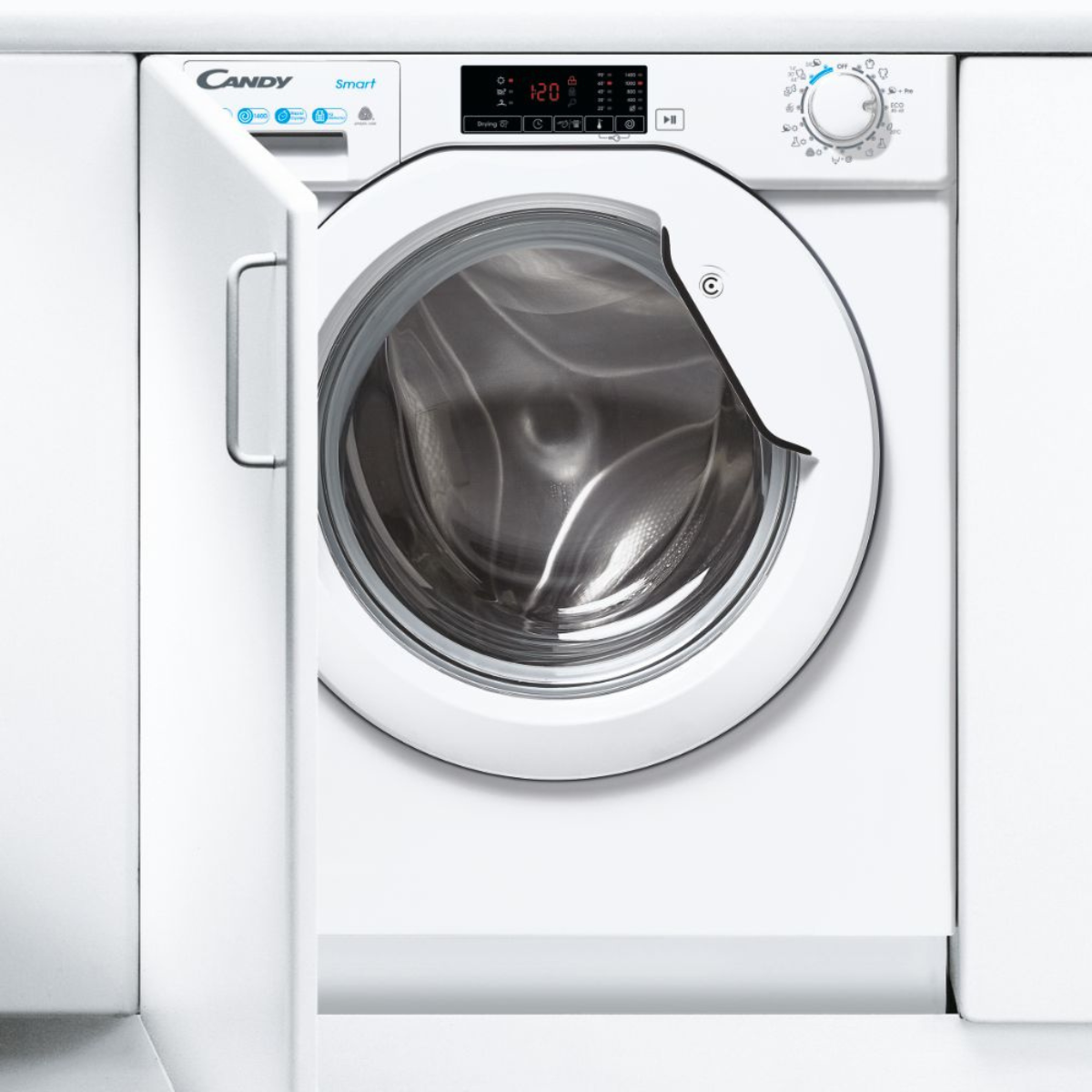 CANDY CBD485D1E/1 S 8kg/5kg 1400 RPM Front Load Washer Dryer Combo - Perfect for Apartments & Small Homes