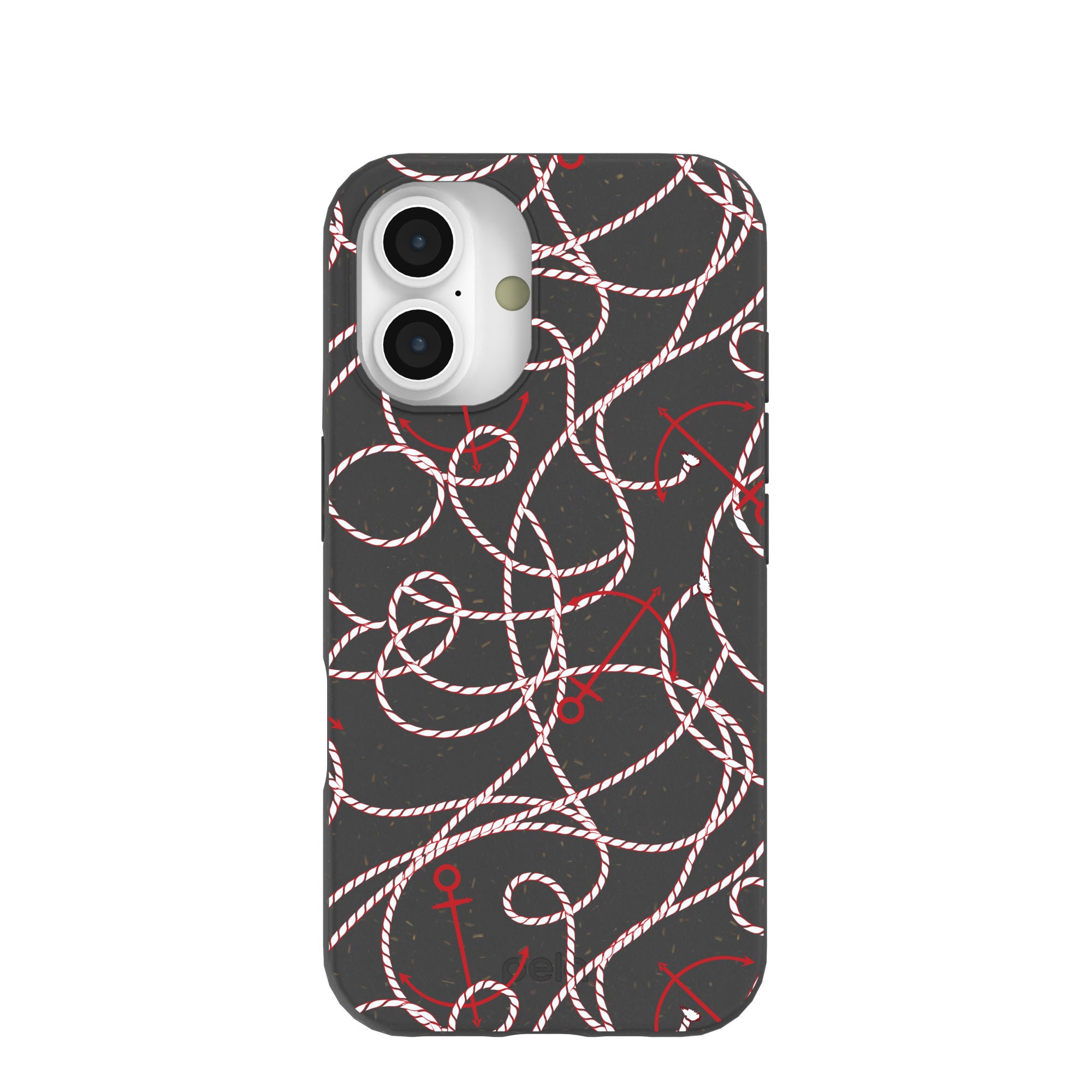 Black Anchor Lines iPhone 16 Case - Shockproof & Slim Protective Cover for iPhone 16 - Perfect for Outdoor Adventures, Travel & Daily Use