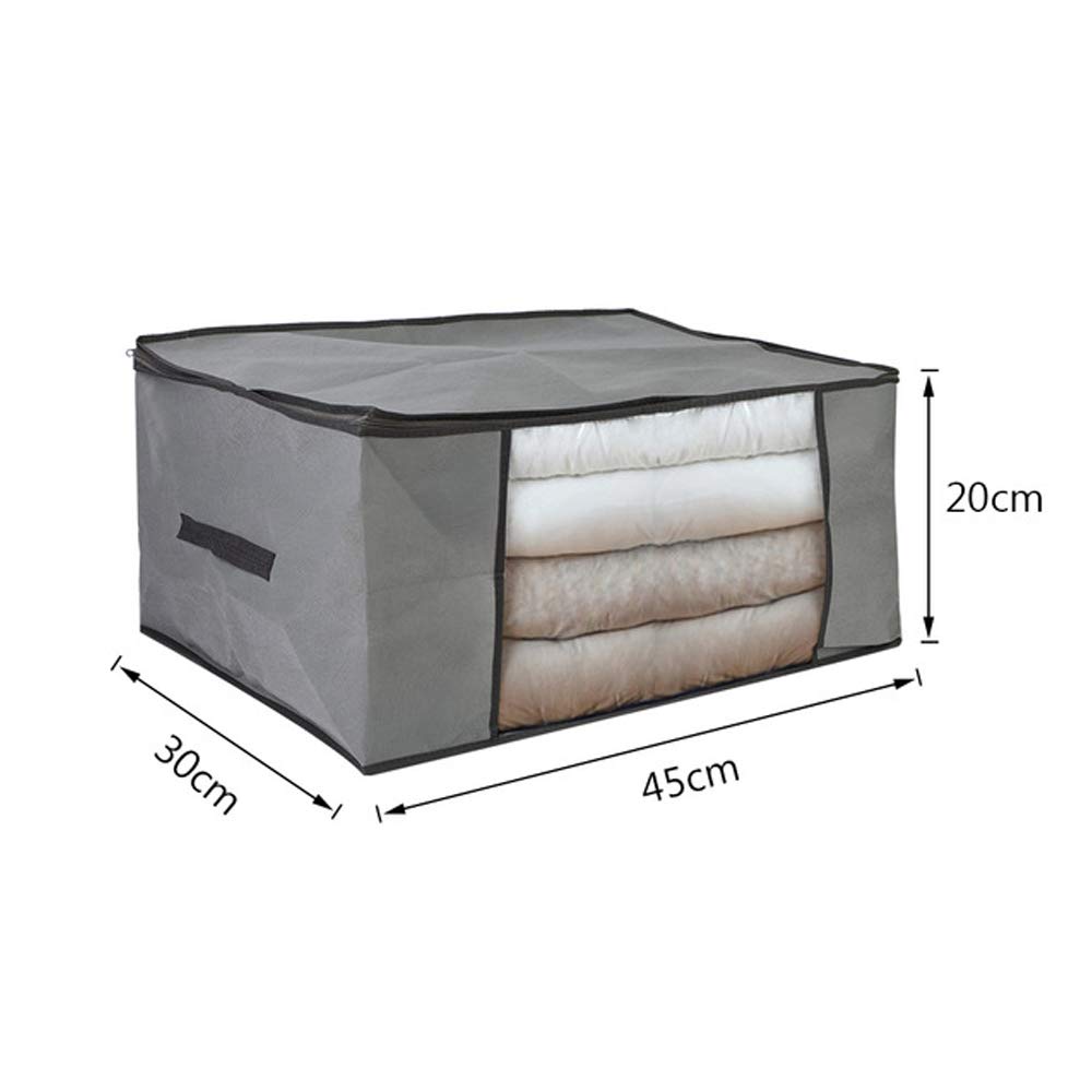 Foldable Storage Box with Zipper - Breathable Non-Woven Fabric Laundry Hamper for Dirty Clothes, Moisture-Proof Quilt Organizer - Perfect for Bedroom Closet, Nursery, Dorm & Travel Storage