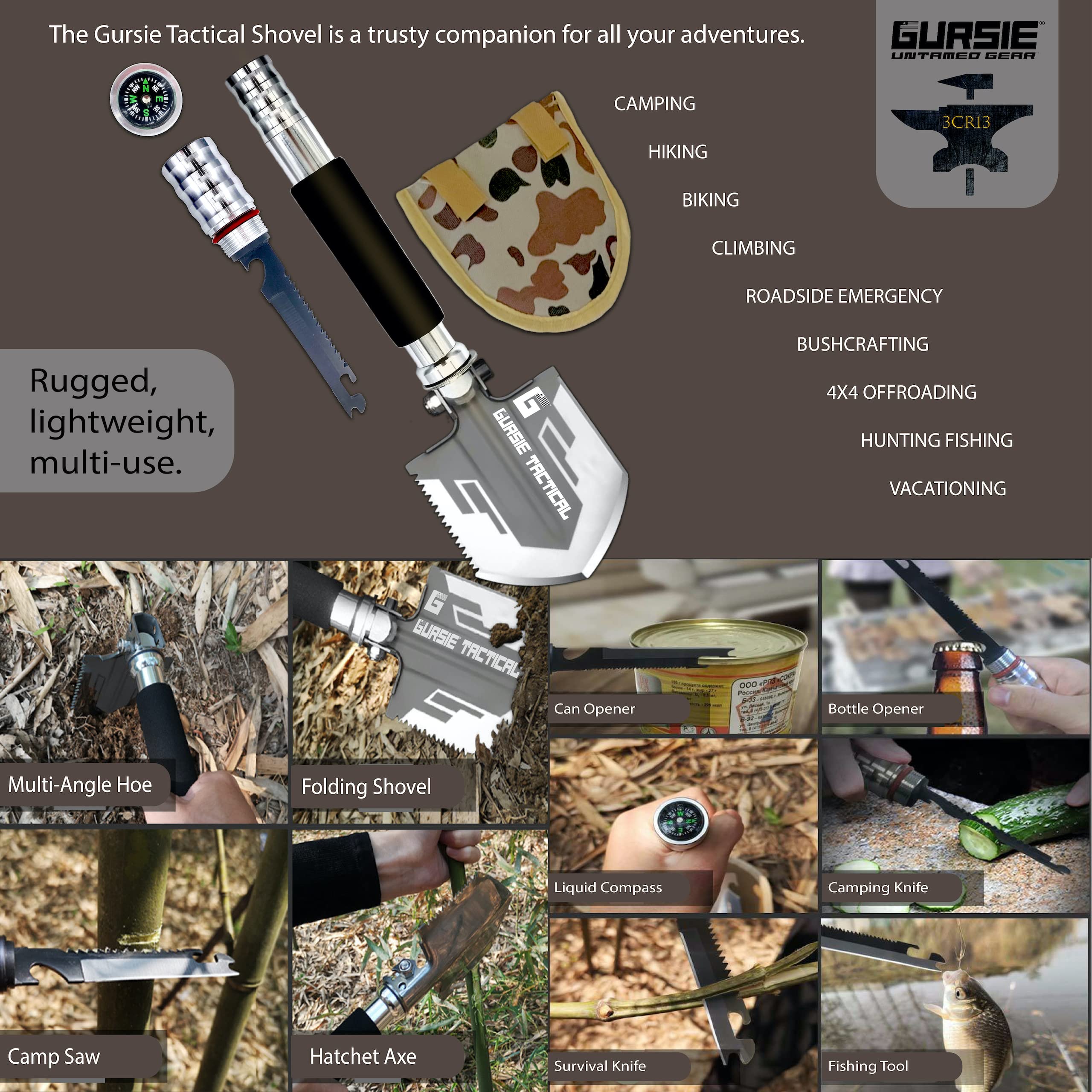 Emergency Survival First Aid Kit - Tactical Bug Out Bag for Camping, Hiking & Hunting | Perfect Gift for Men & Dad | Prepper Gear for RV, Travel, Car, Truck & Boat | Essential Outdoor Adventure & Disaster Preparedness Supplies