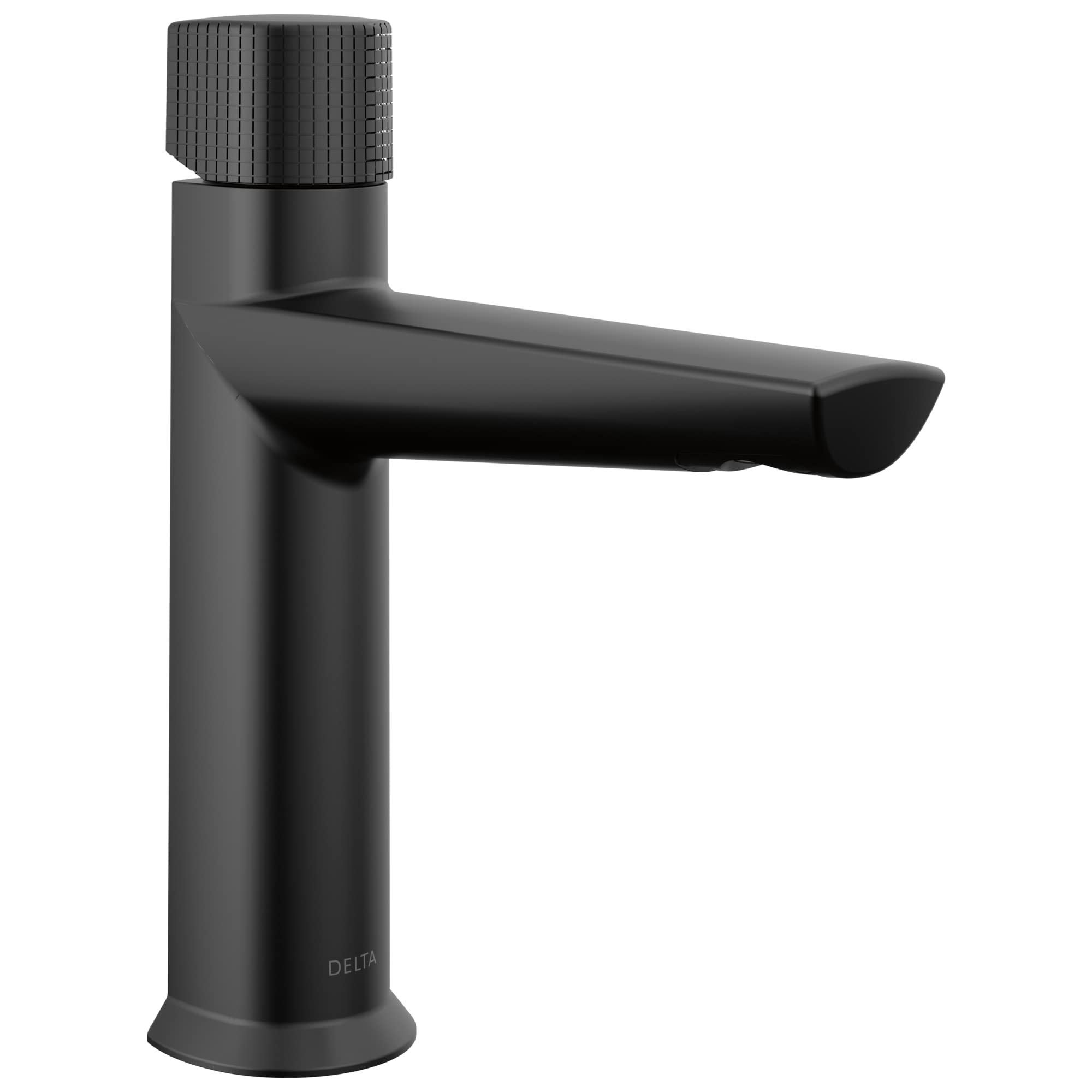 Delta Galeon Matte Black Single Hole Bathroom Faucet with Diamond Seal Technology - 573-BLMPU-DST - Modern Bathroom Sink Faucet for Powder Rooms, Guest Baths & Small Spaces
