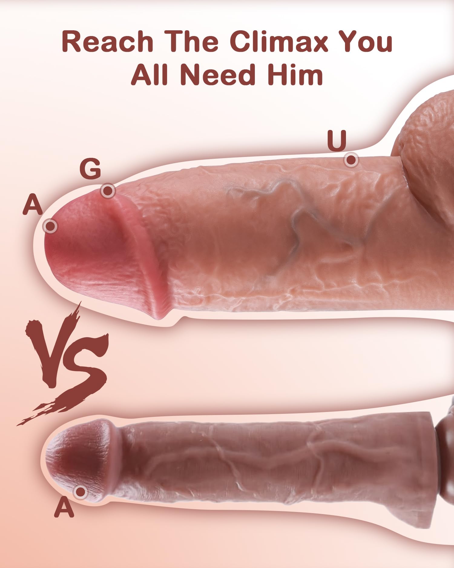 Realistic Silicone Dildo - 2'' Diameter Thick Anal Dildo with Strong Suction Cup & Storage Bag, Big G Spot Stimulator for Women & Couples, Perfect for Solo Play, Couples Intimacy, and Sensual Exploration