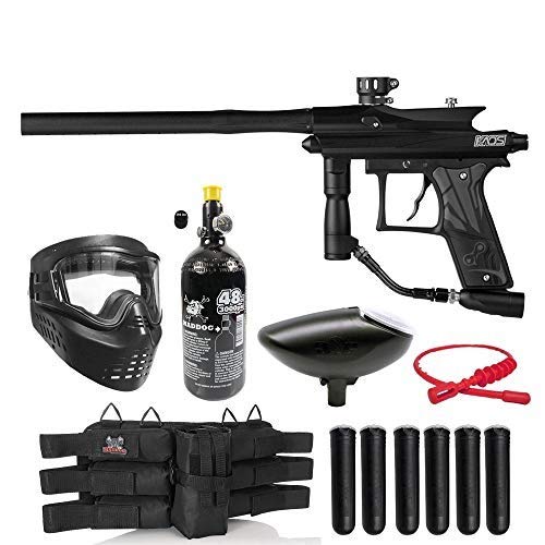 Azodin KAOS 3 Titanium HPA Paintball Gun Marker Starter Package - Black | High-Performance Paintball Marker for Outdoor Games & Tournaments | Perfect for Beginners & Competitive Players