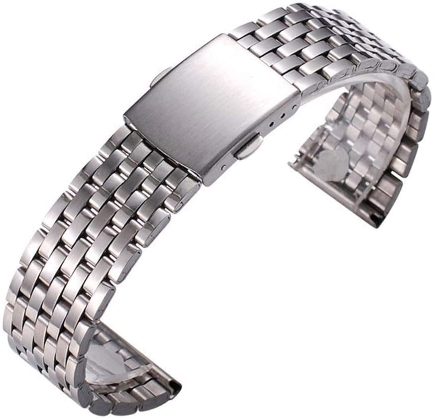 Men's Stainless Steel Watch Strap 18/20/22mm - Universal Bracelet for Dress & Casual Watches