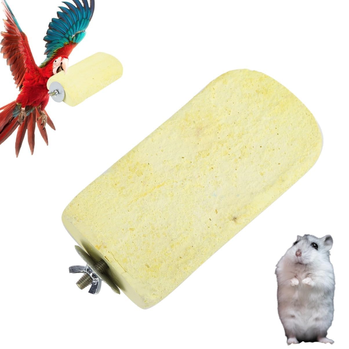 Natural Lava Ledge for Small Pets - Rat, Chinchilla & Bird Chew Toy for Teeth Grinding & Beak Trimming | Cage Accessories for Dental Health & Enrichment | Perfect for Climbing, Chewing & Playtime in Small Animal Habitats
