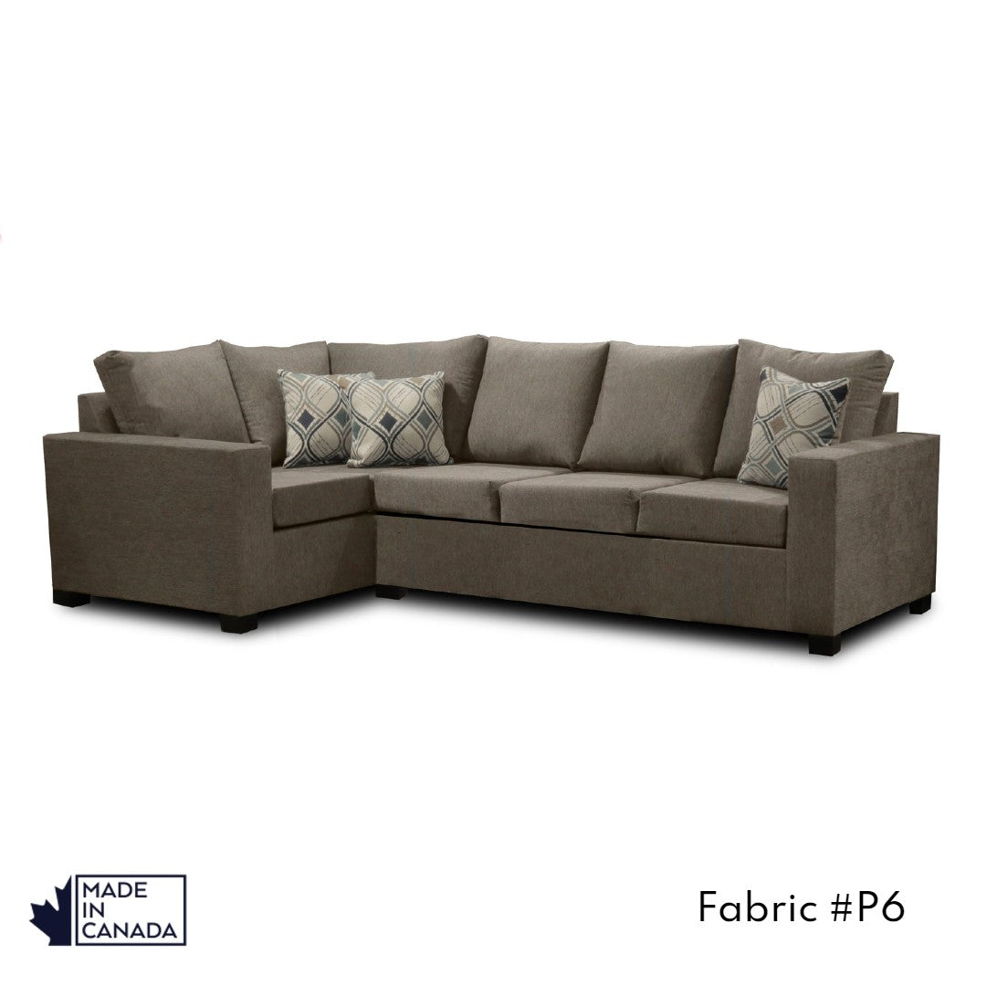 Canadian Made 3 x 1 Sectional Sofa with LHF/RHF Configurations & 17 Color Options - Perfect for Living Rooms, Apartments & Home Theaters