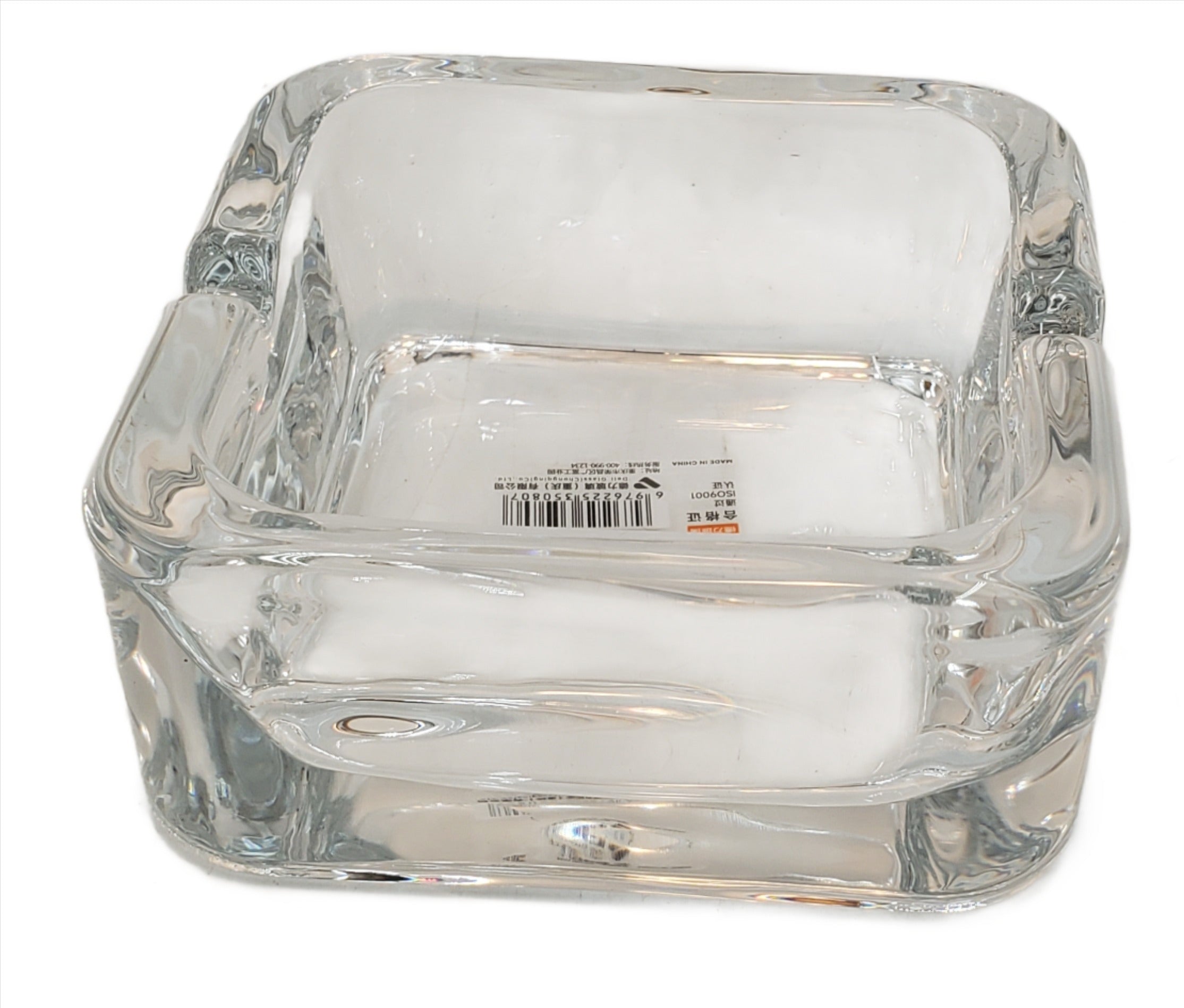 3.5 Inch Square Glass Ash Tray - Durable & Stylish for Home, Office, or Outdoor Use