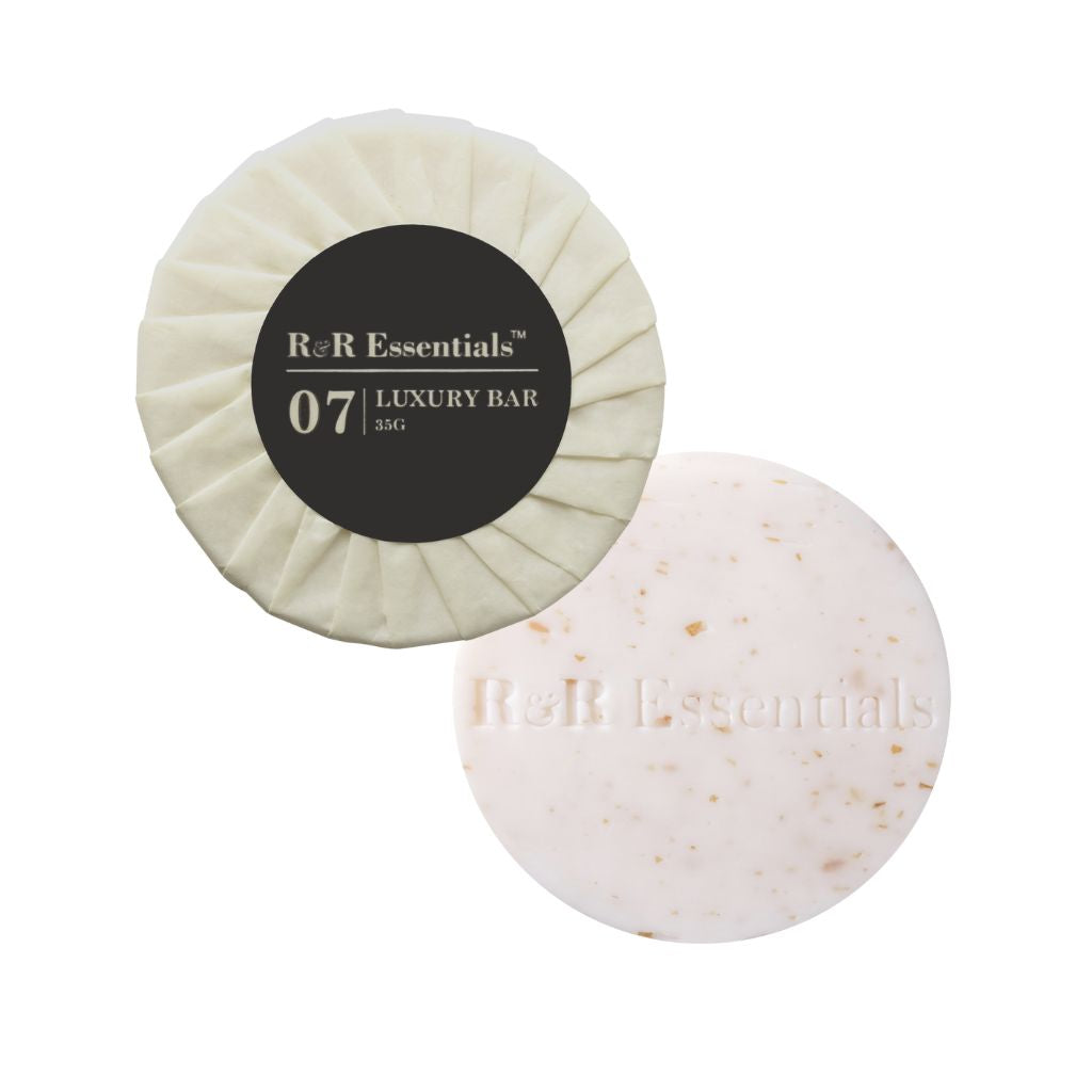 R&R Essentials Round Soap 1.2oz - Paper Wrapped Natural Handmade Soap for Bath, Shower & Gift Giving