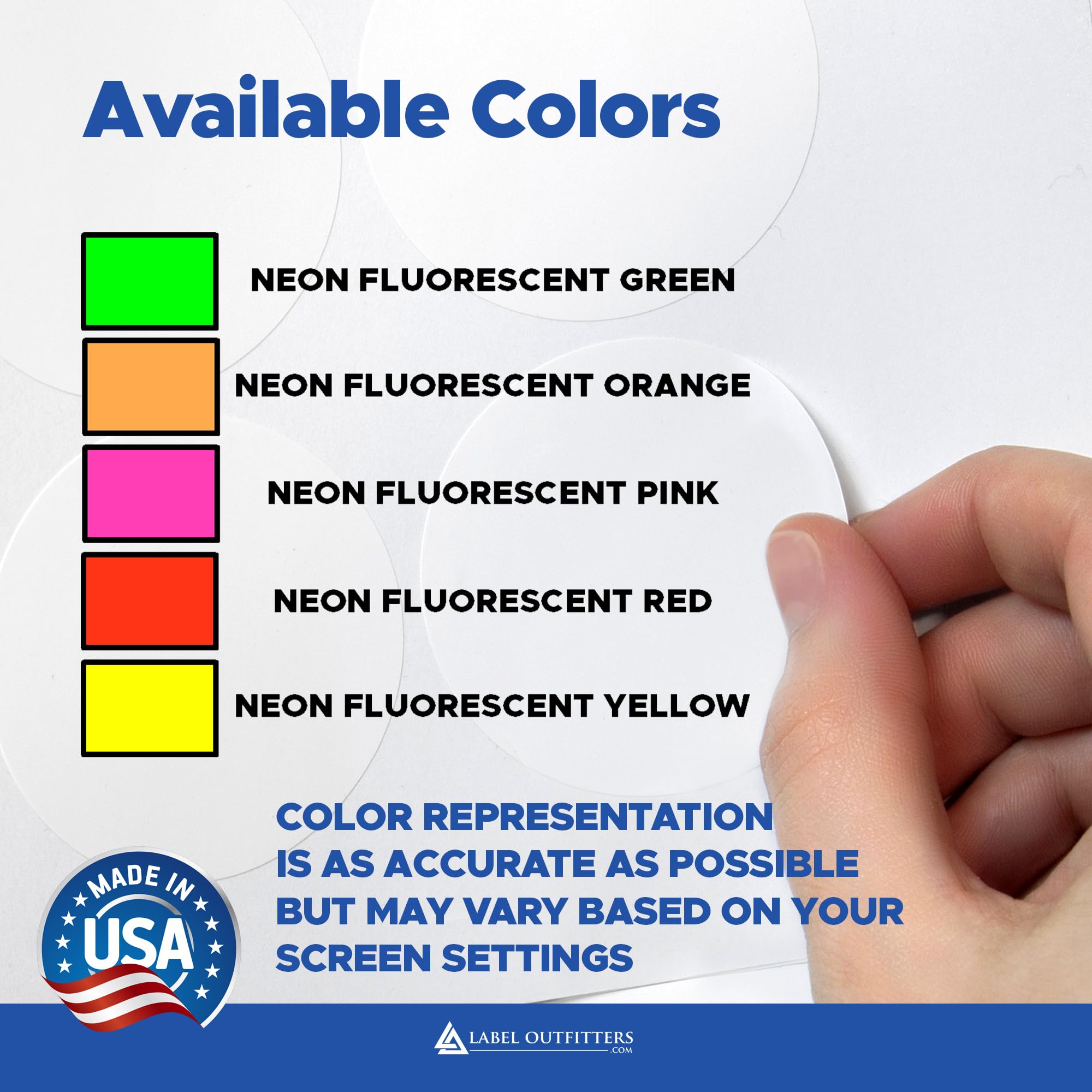600 Label Outfitters 1” x 2 5/8” Fluorescent Neon Red Address Labels for Shipping, Mailing & Organizing – 20 Sheets per Pack – Perfect for Packages, Envelopes & File Folders