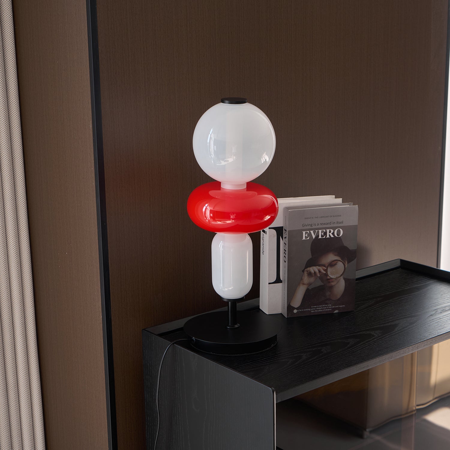 Elegant Candied Glass Table Lamp - Modern Home Decor for Living Room, Bedroom & Office - Perfect for Ambient Lighting & Cozy Atmosphere