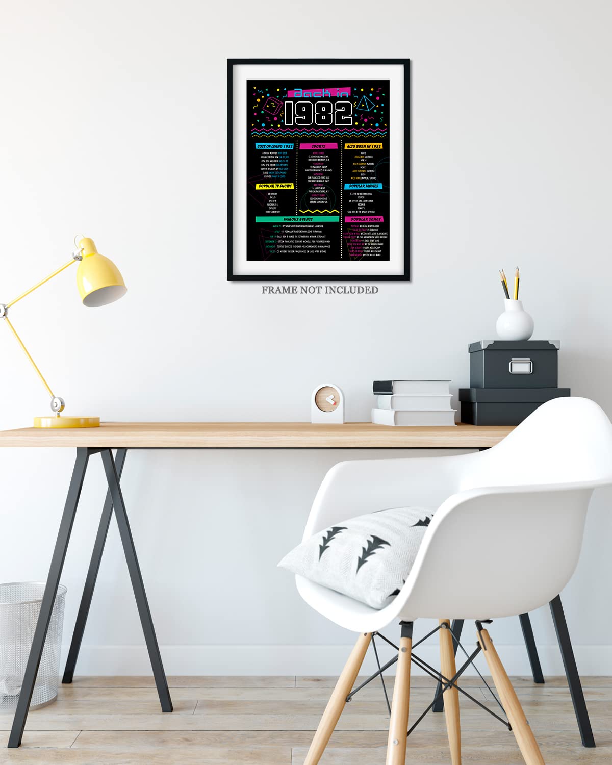 1982 Home Decor Print - 40th Birthday Gift for Women - Perfect for Anniversaries & Parties