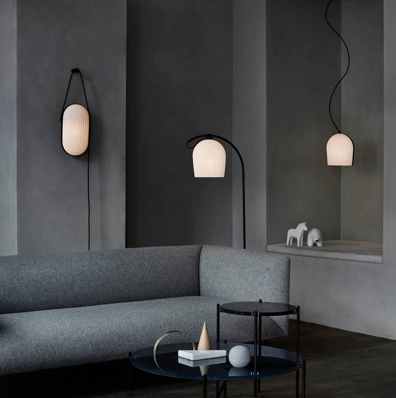 Modern Arc Pendant Lamp - Adjustable Hanging Light Fixture for Kitchen Island, Dining Table & Living Room Decor | Industrial Style Lighting for Home & Office