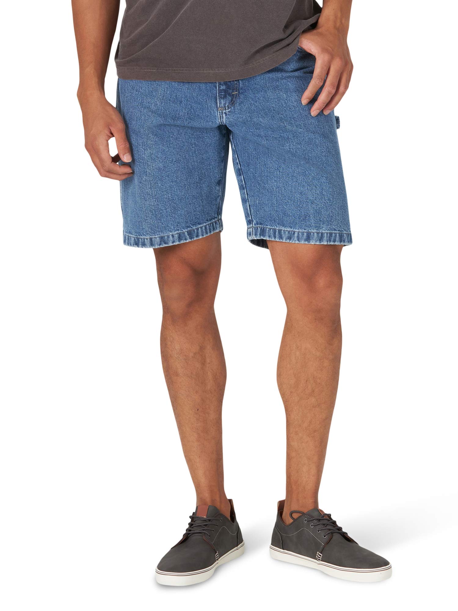 Wrangler Authentics Men's Loose Fit Carpenter Shorts - Durable Work Shorts for Construction, Landscaping & Outdoor Activities | Comfortable Relaxed Fit Jeans Shorts for Men