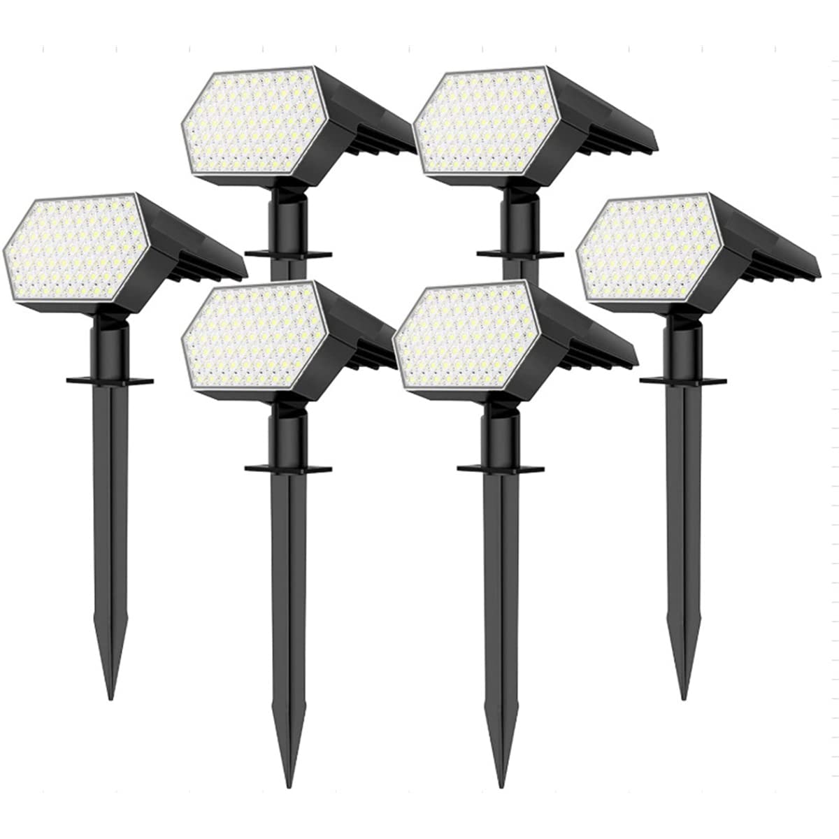 YJPQ 10-Pack Solar Spot Lights Outdoor Waterproof - LED Solar Landscape Spotlights for Courtyard, Garden, Terrace, Driveway & Pool Lighting (6 Color Options) - Perfect for Pathway Illumination, Backyard Decor & Nighttime Safety