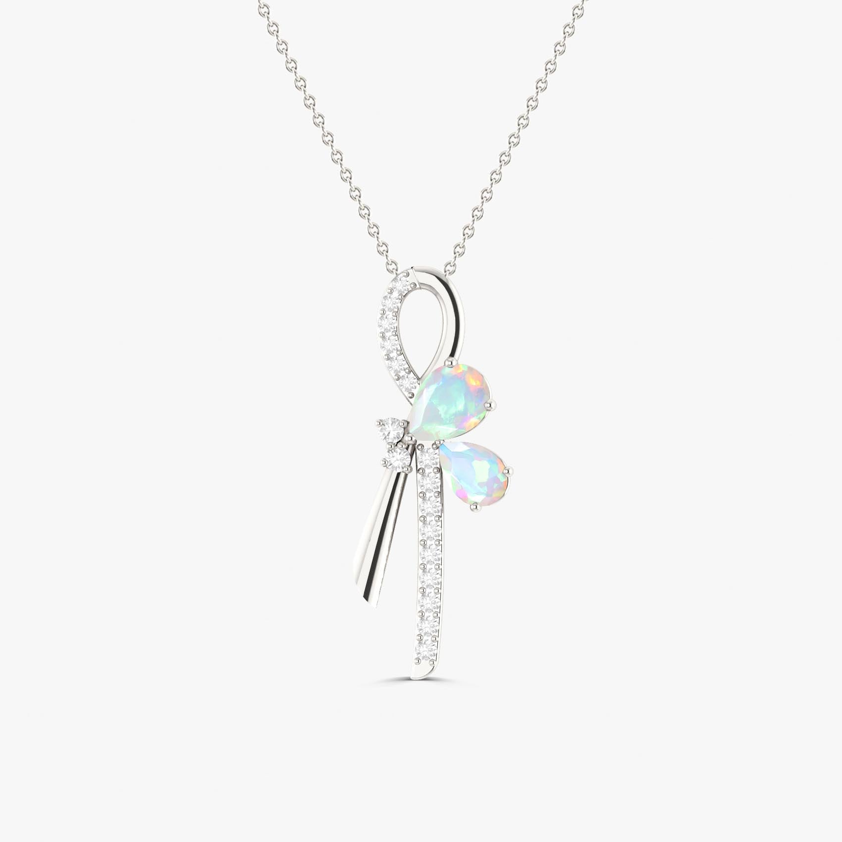 Authentic White Opal Pearl Pendant Necklace - Elegant Jewelry Gift for Women, Perfect for Weddings, Parties & Special Occasions