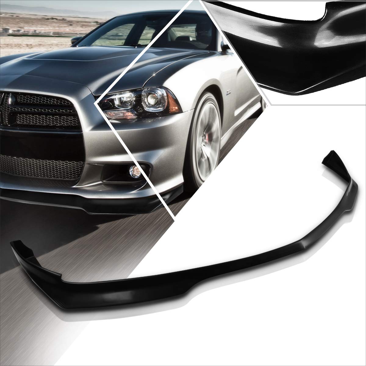ABS Front Bumper Lip Spoiler for 11-14 Dodge Charger - Sporty Style Upgrade