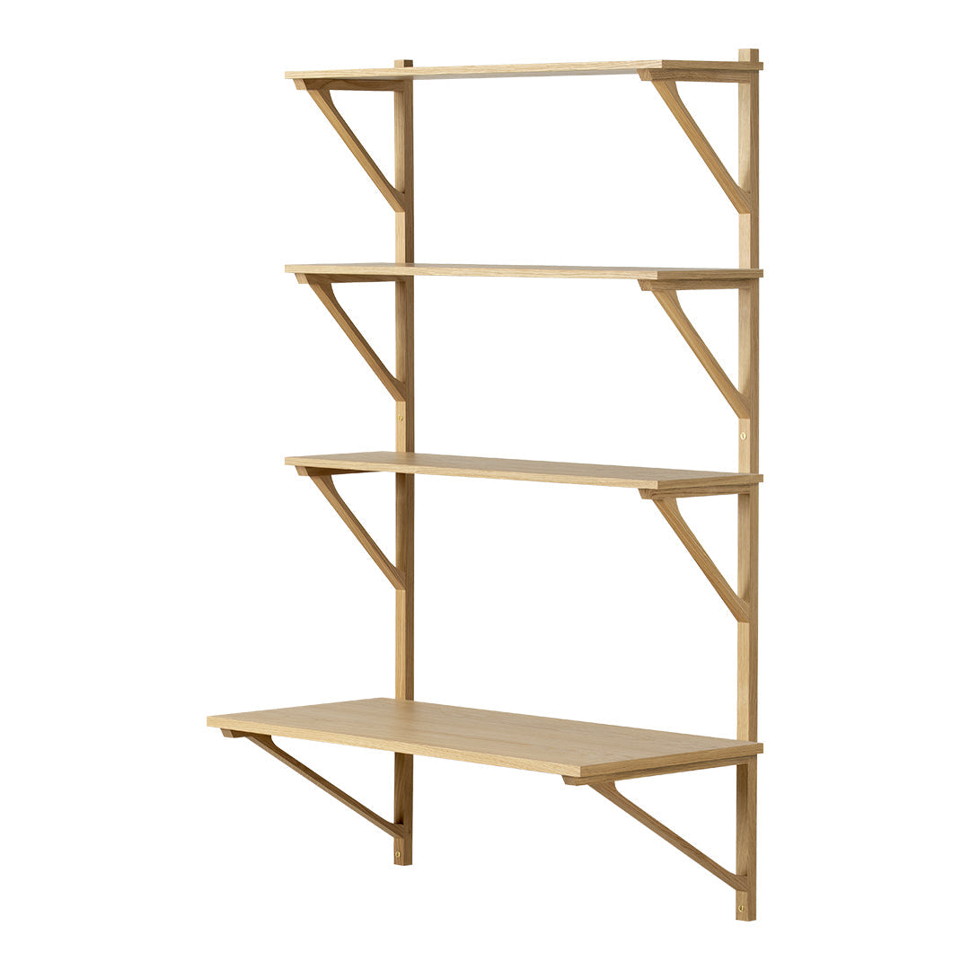 BM29 Wide Shelf with Built-in Desk - Perfect for Home Office, Dorm Room & Small Space Organization