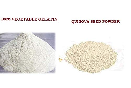 100% Natural Vegetable Gelatin with Quinoa Seed Powder - 2-in-1 Face Mask & Hair Removal Gel for Glowing Skin (25g) | DIY Skincare & Beauty Treatment at Home