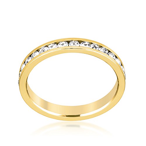 Elegant Swarovski Crystal Birthstone Stackable Eternity Rings - Perfect for Anniversary Gifts, Wedding Bands & Everyday Jewelry