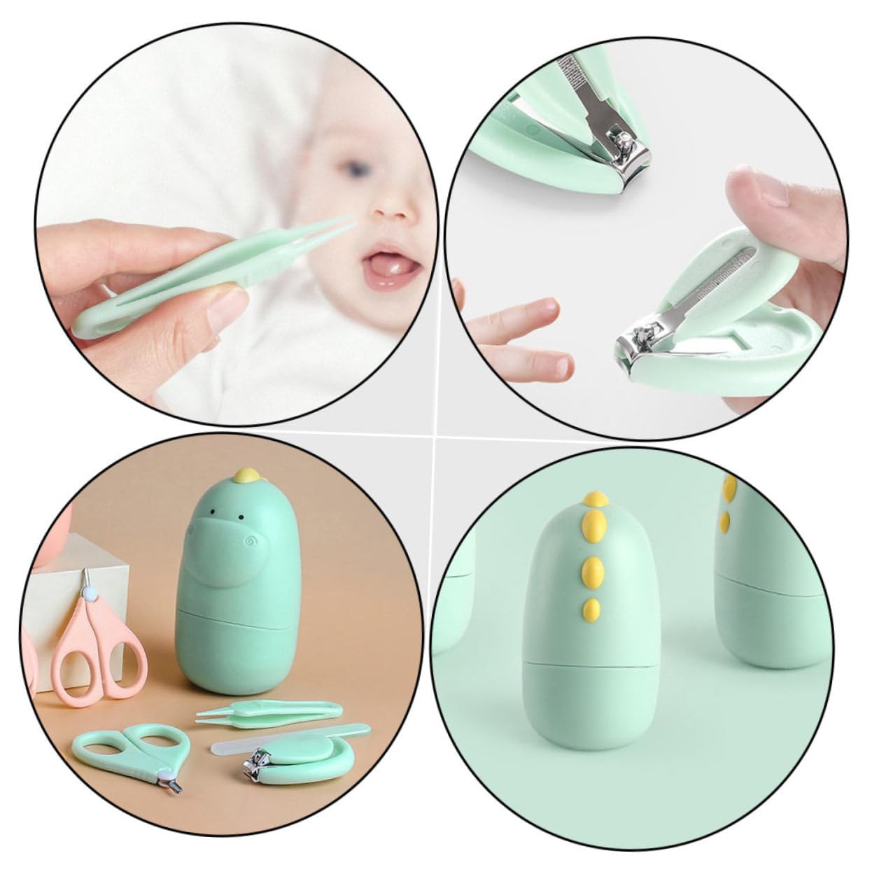 Abaodam 8-Piece Baby Nail Care Kit - Newborn & Infant Nail Clippers, Tweezers, and Files - Safe Toddler Manicure Tools for Gentle Nail Trimming at Home